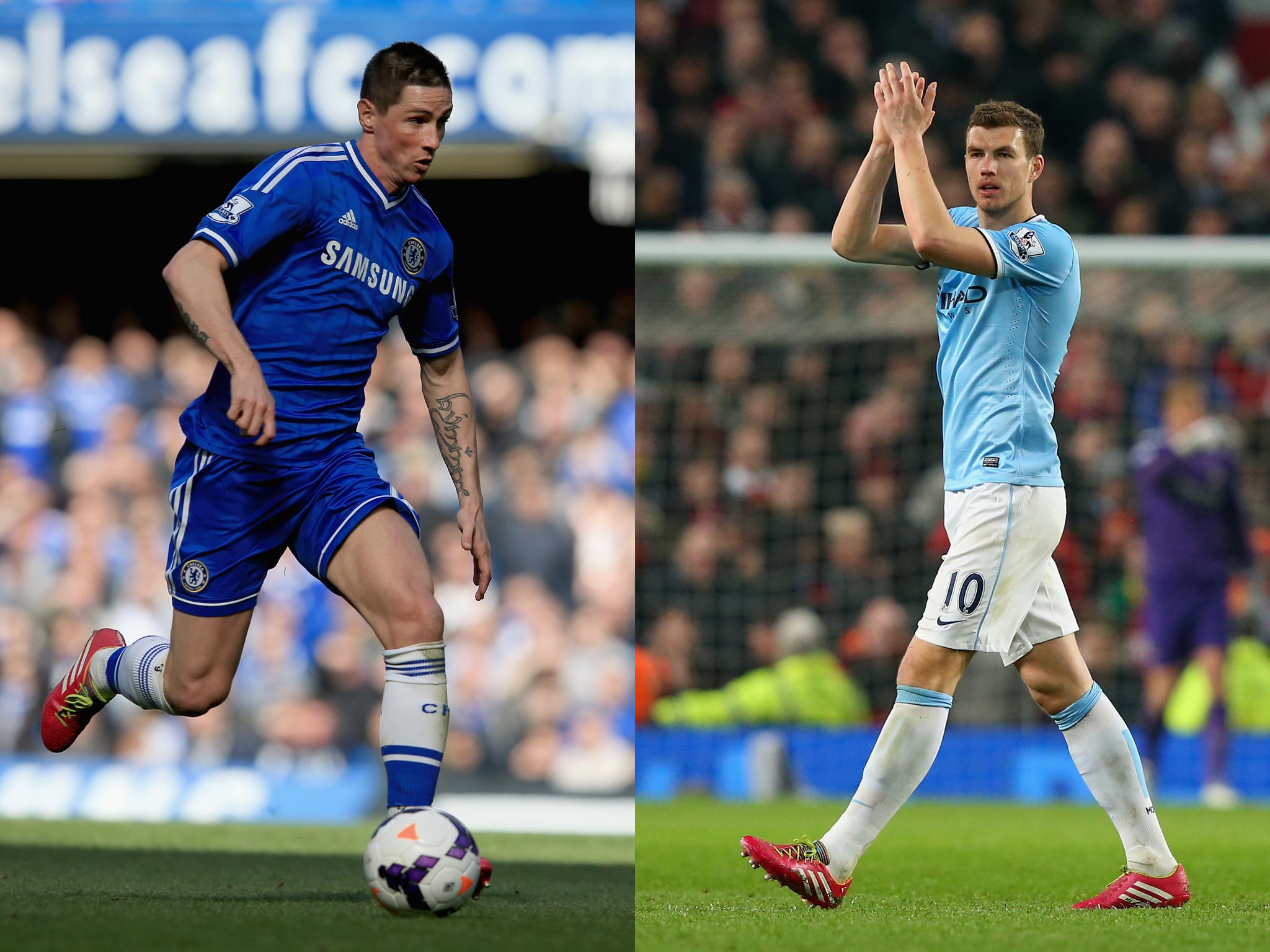 Fernando Torres and Edin Dzeko are both transfer targets for Inter Milan