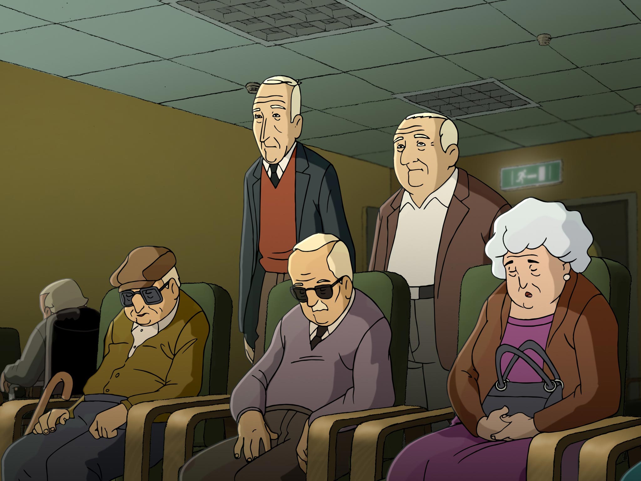 Wrinkles portrays old-timers trying to cope with deteriorating health and trying to keep their dignity