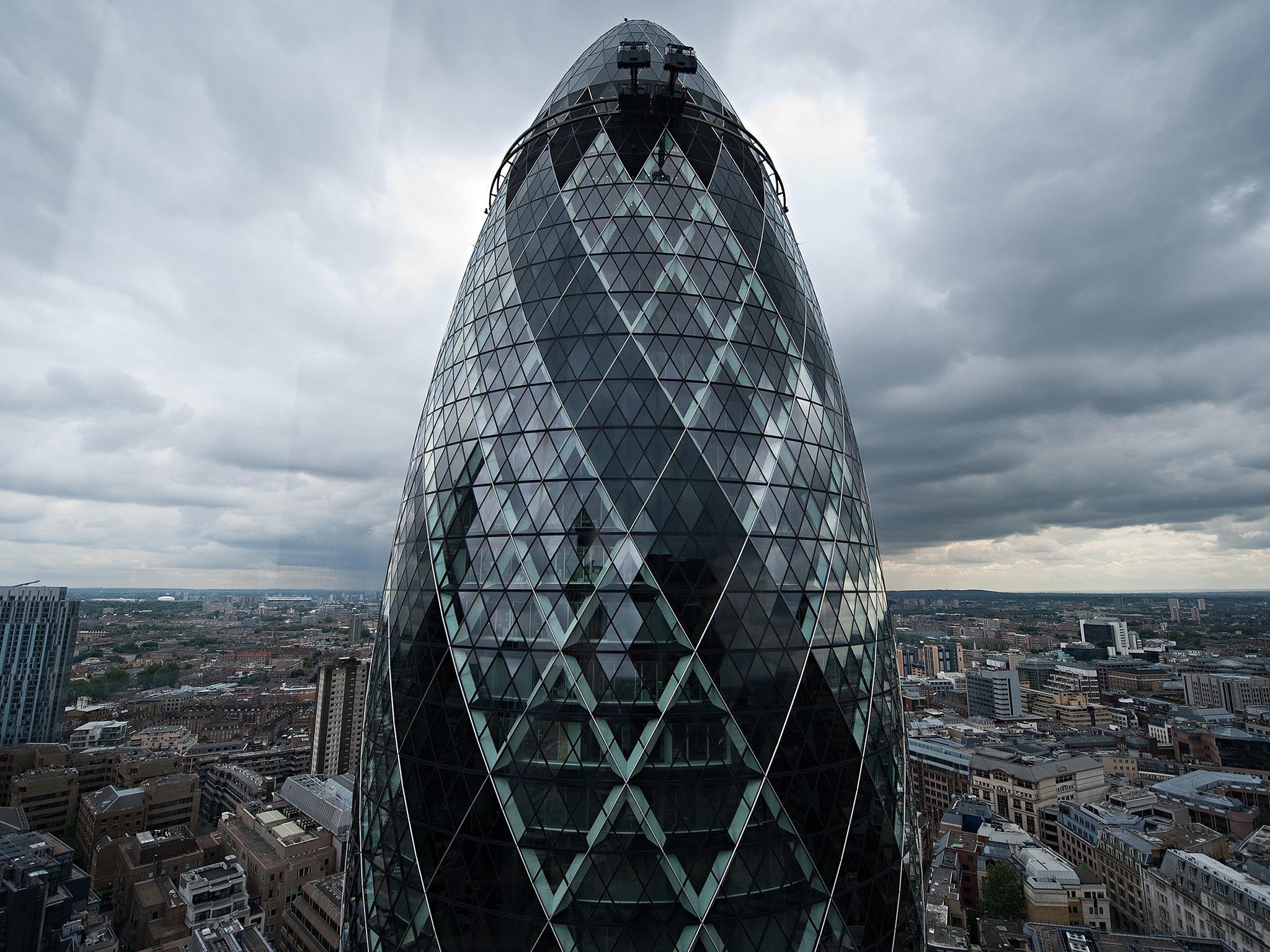 The Swiss Re tower or 'Gherkin' was at one time the UK’s most expensive office when German bank IVG and private equity firm Evans Randall bought it