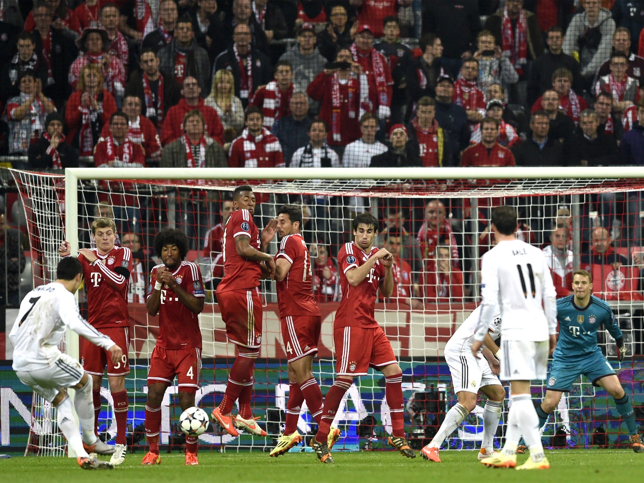 Christiano Ronaldo scores during Real Madrid's demolition of Bayern