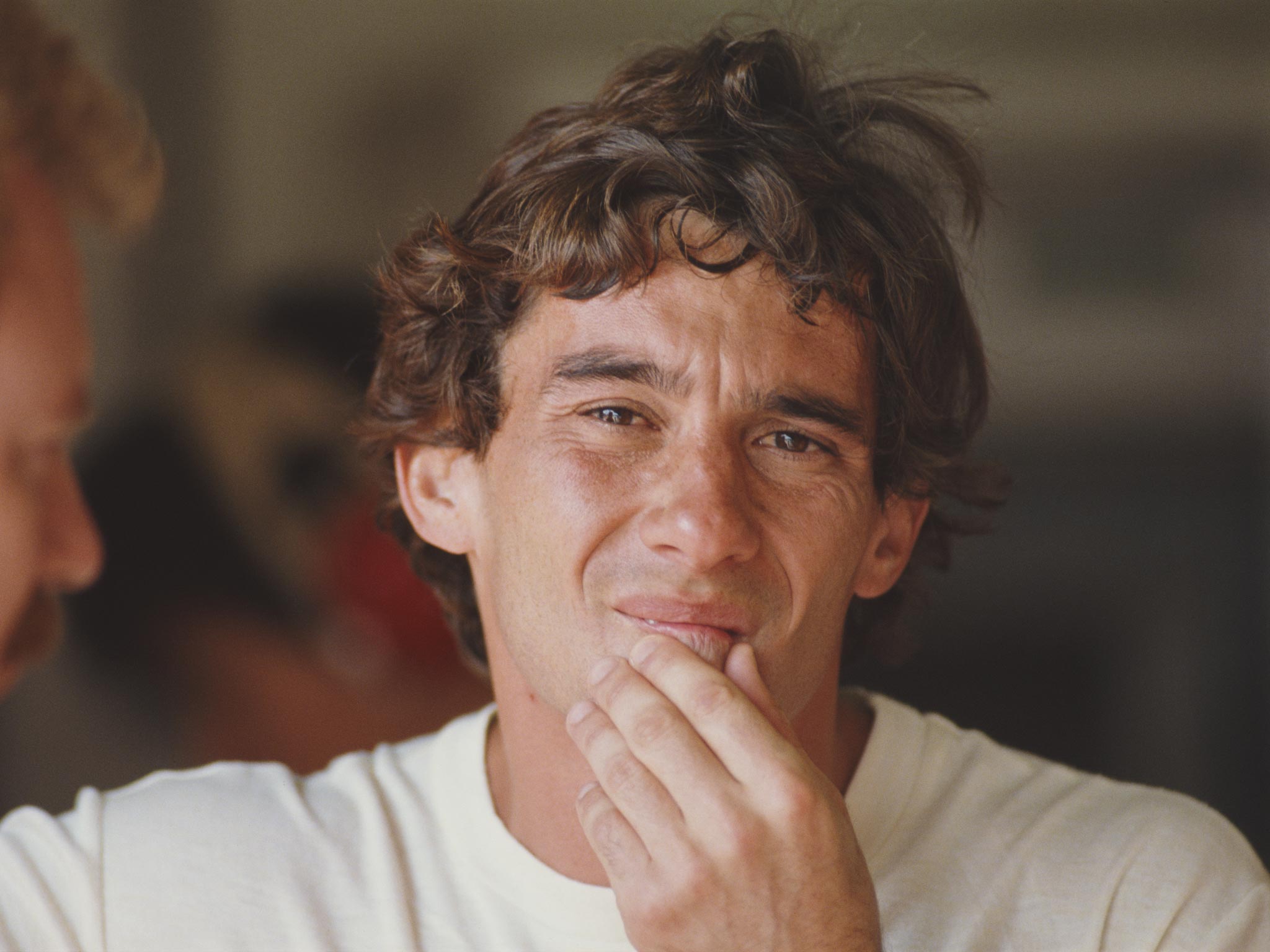 Ayrton Senna of Brazil, driver of the #1 Honda Marlboro McLaren McLaren MP4/5B Honda RA109E V10 during pre season testing on 1st February 1990 at the Autodromo Enzo e Dino Ferrari in Imola, San Marino