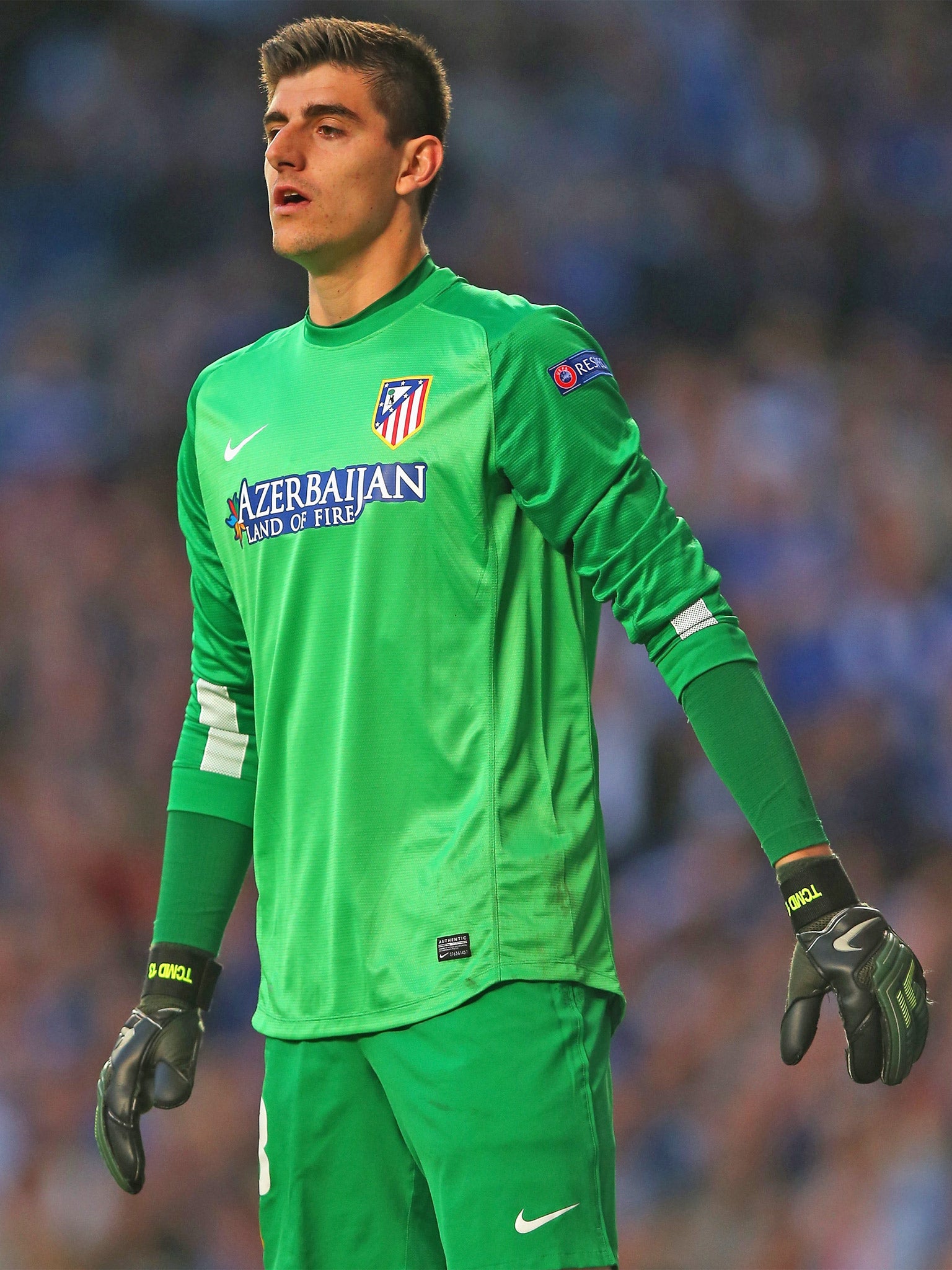 Courtois in action at Stamford Bridge