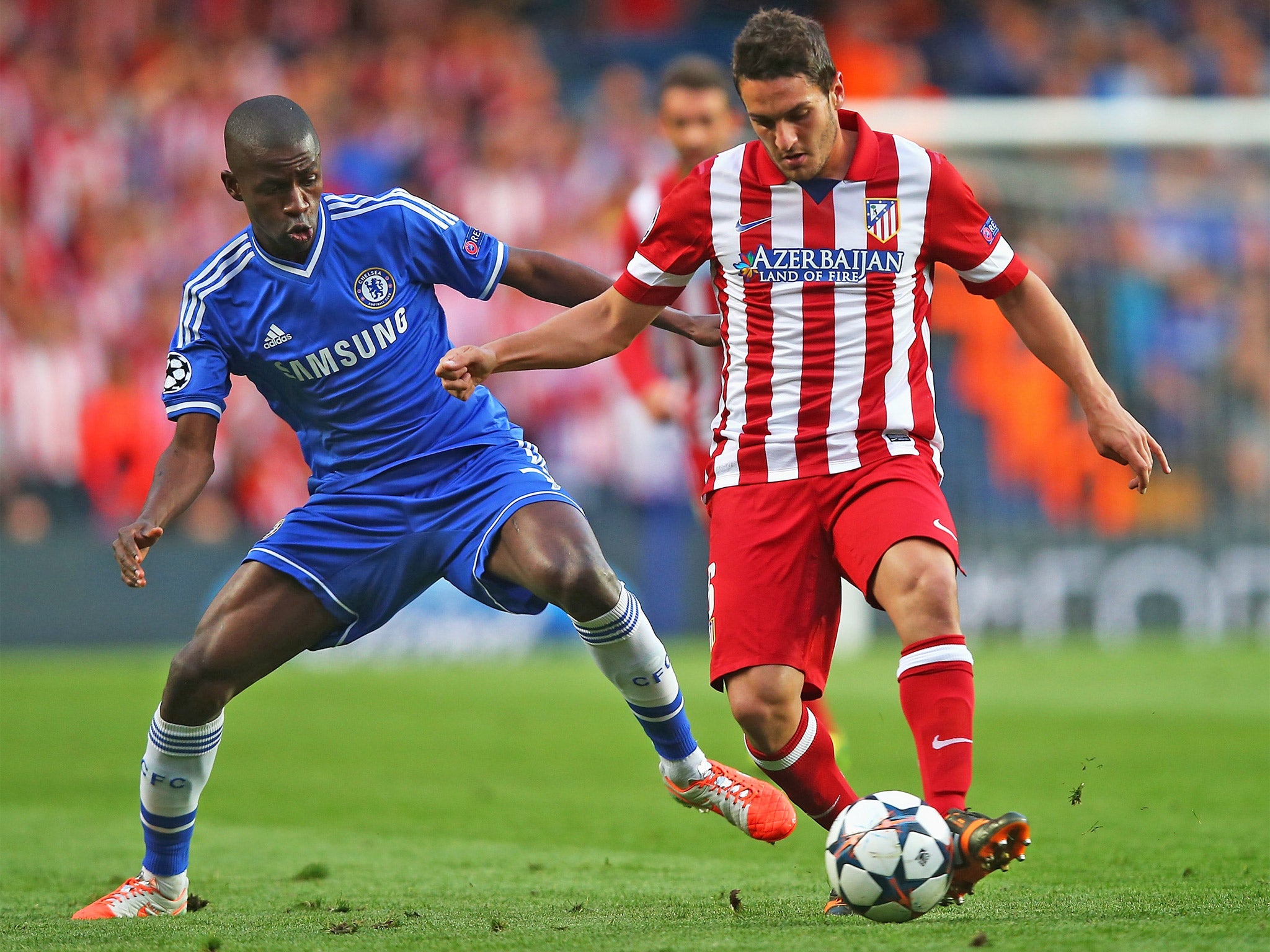 Koke in action against Chelsea