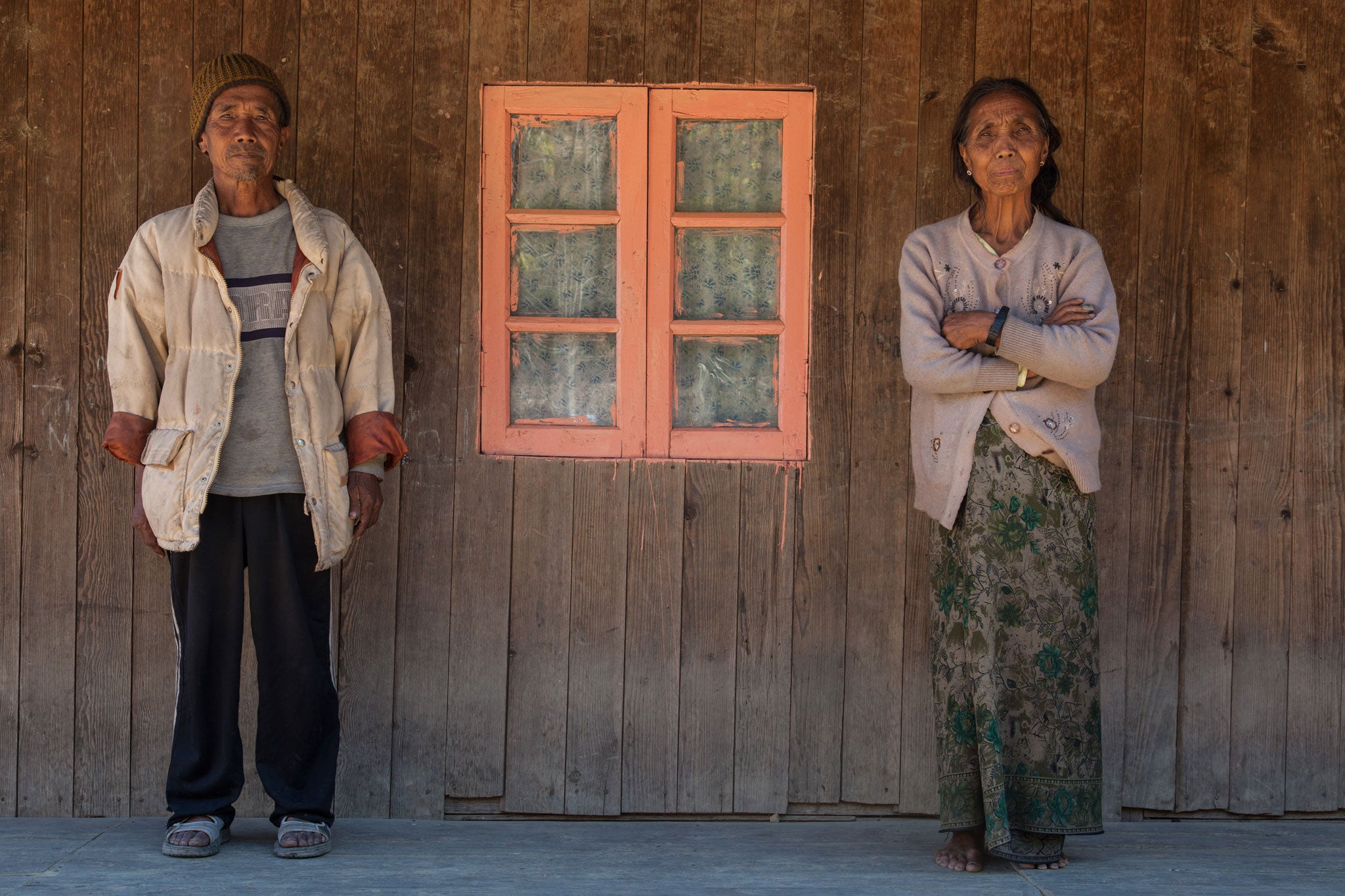 An elderly couple in Hakha