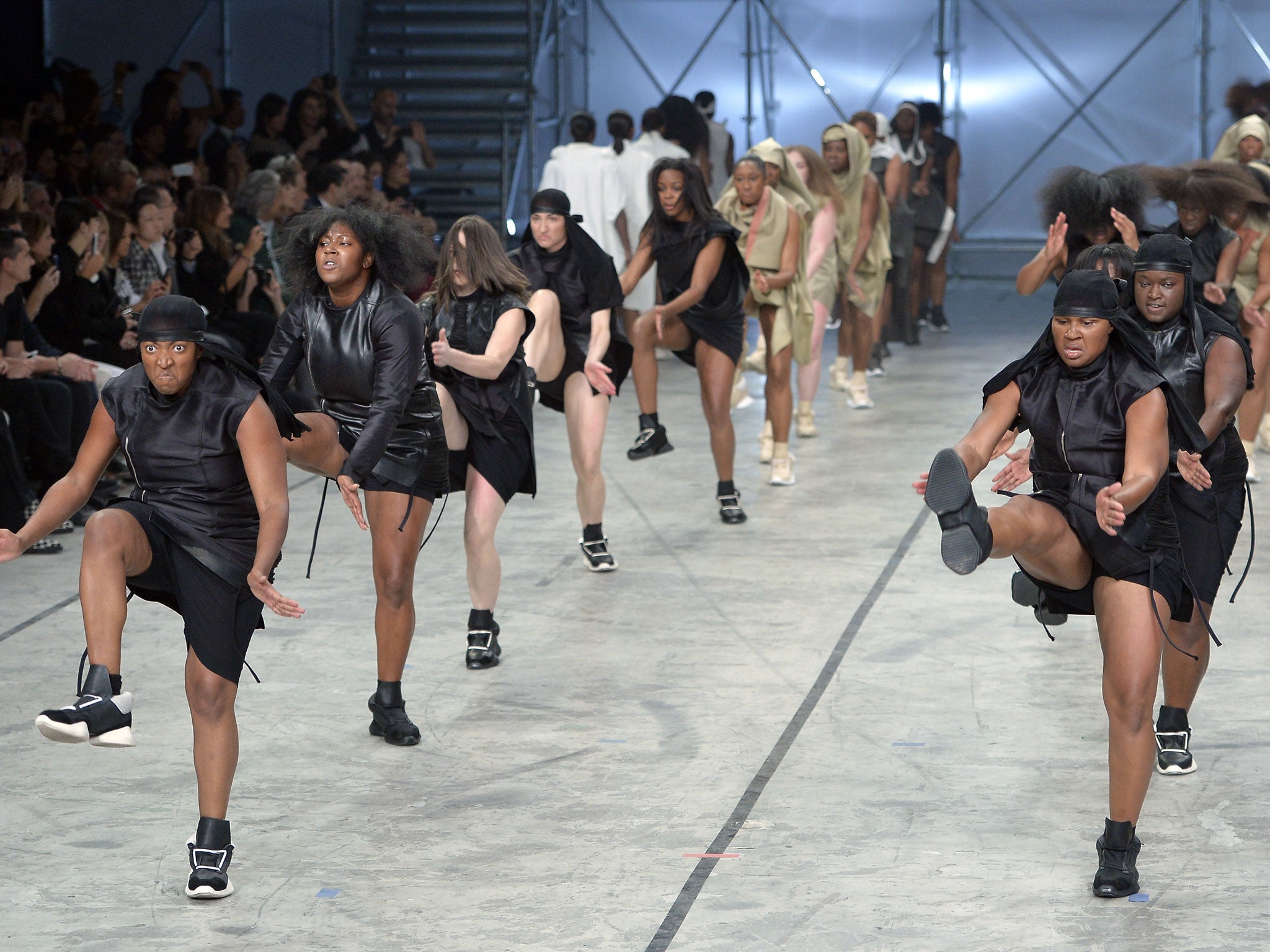 Reality on the runway: steppers on the Rick Owens SS14 catwalk