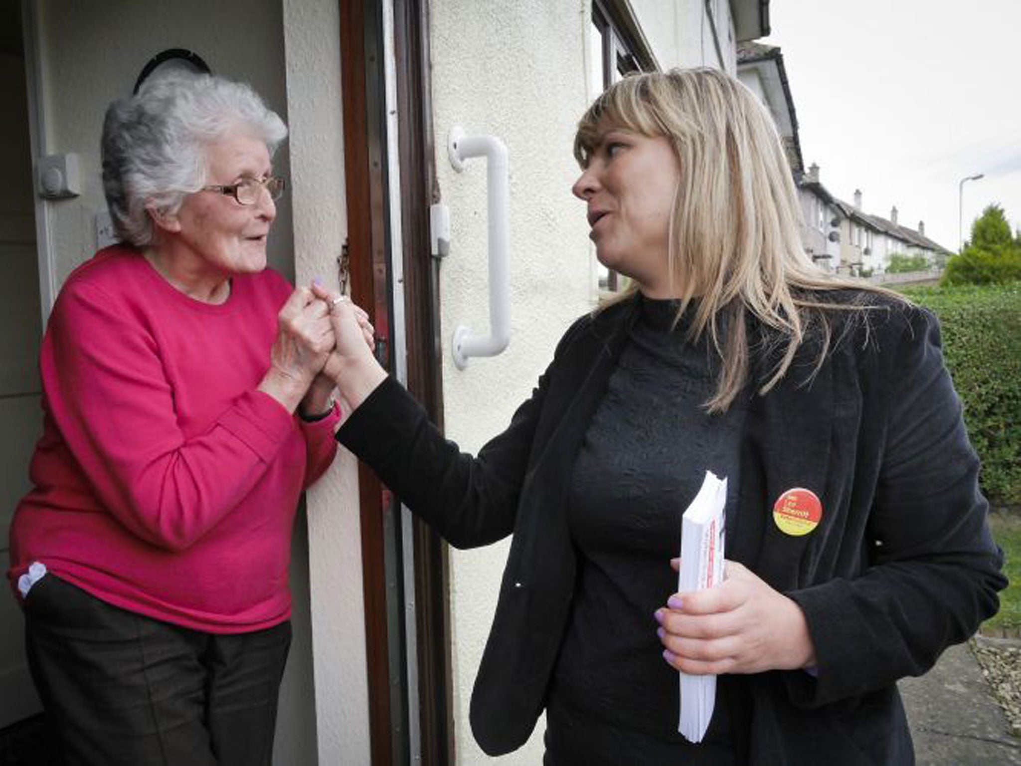 Lee Sherriff, who joined Labour in 2010, canvasses to regain the Carlisle seat