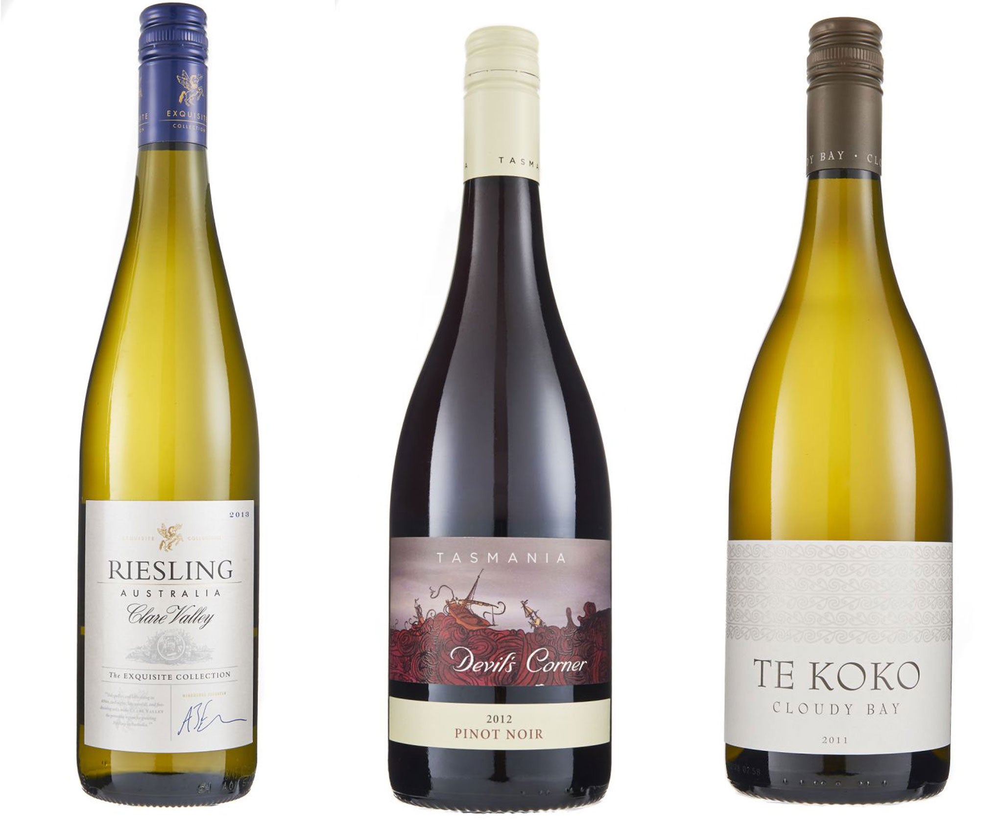 Australian Riesling; Tasmanian Pinot Noir; New Zealand Sauvignon