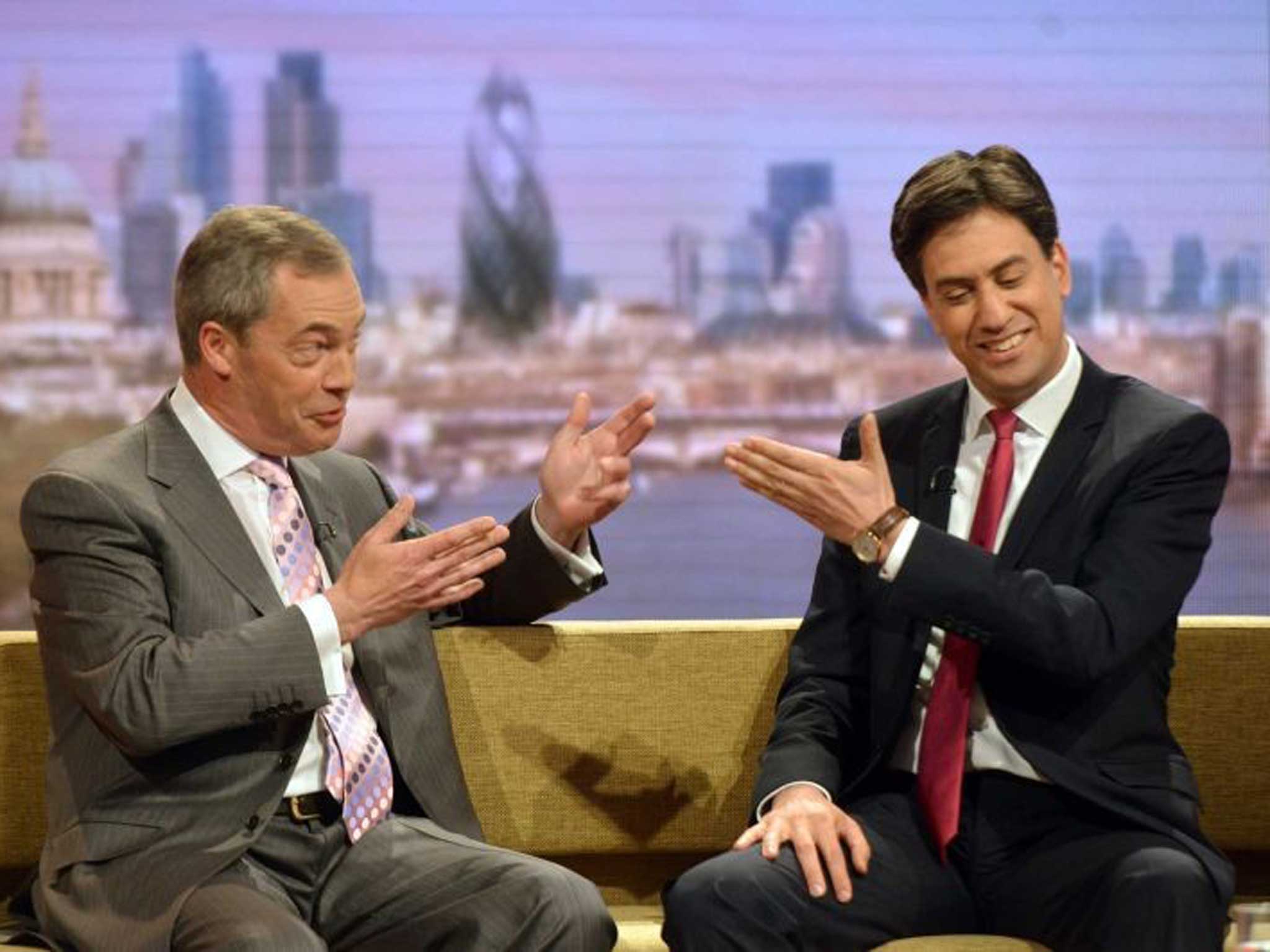 Making way: Ed Miliband has all but conceded Newark, allowing Nigel Farage’s Ukip party a free run at the Tories