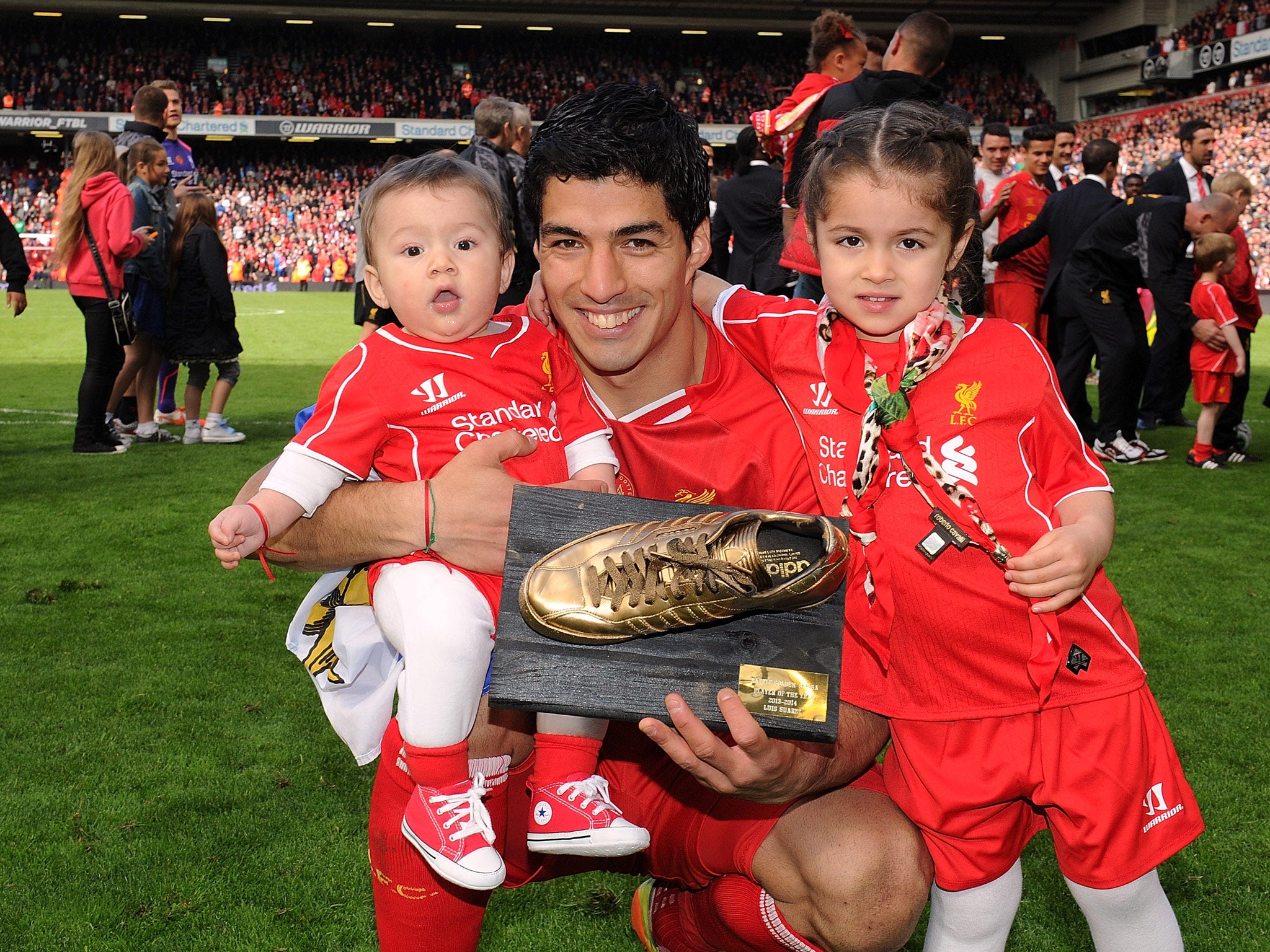 Luis Suarez won the golden boot for scoring 31 goals