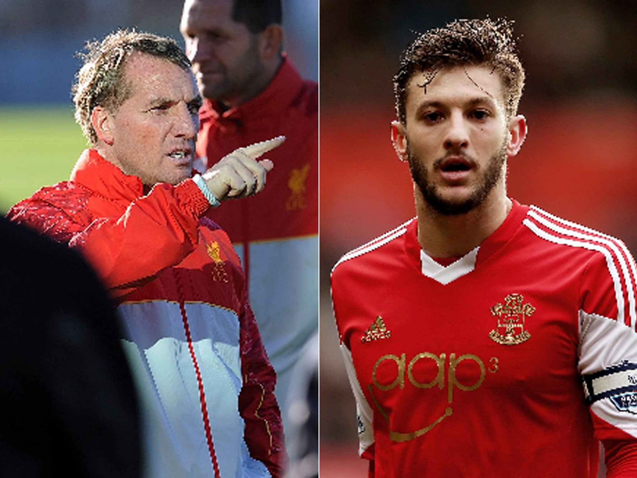 Brendan Rodgers (left) and Adam Lallana