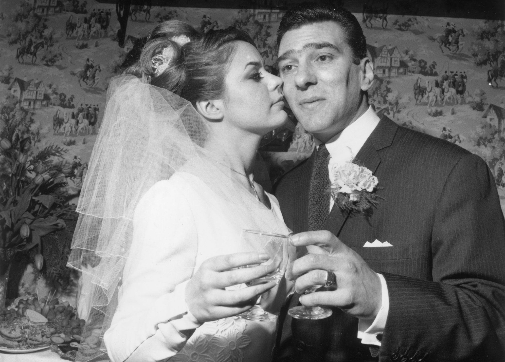 Reggie Kray and Frances Shea on their wedding day in 1965