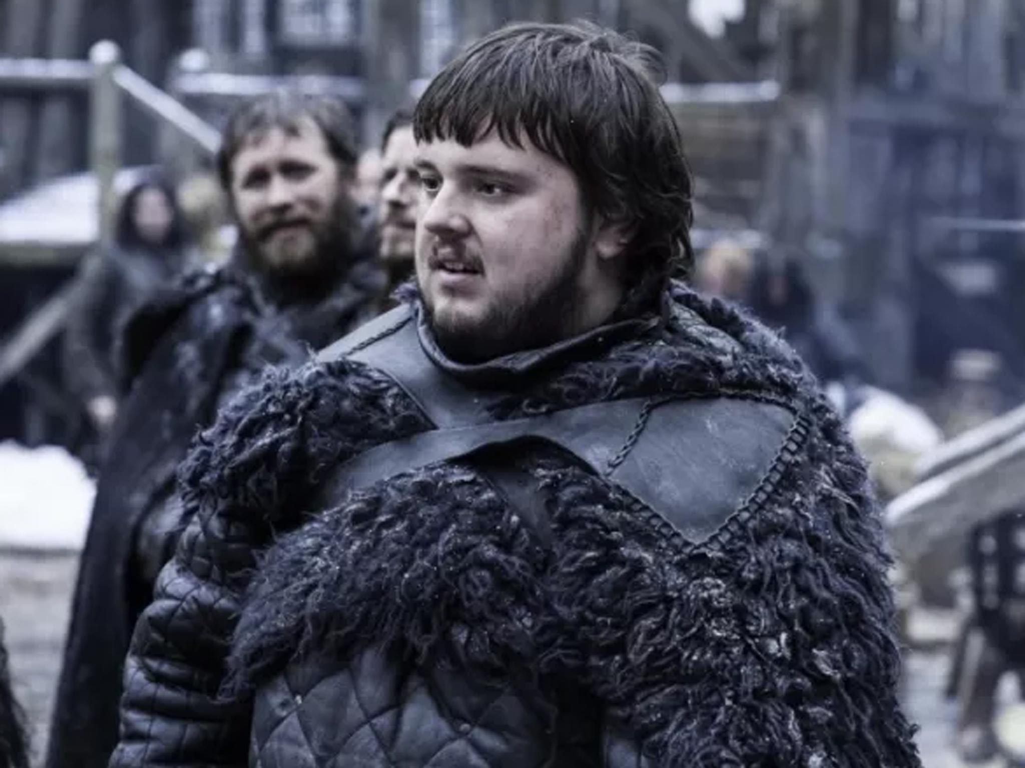 Sam Tarly attempts to rally the men of the Night's Watch