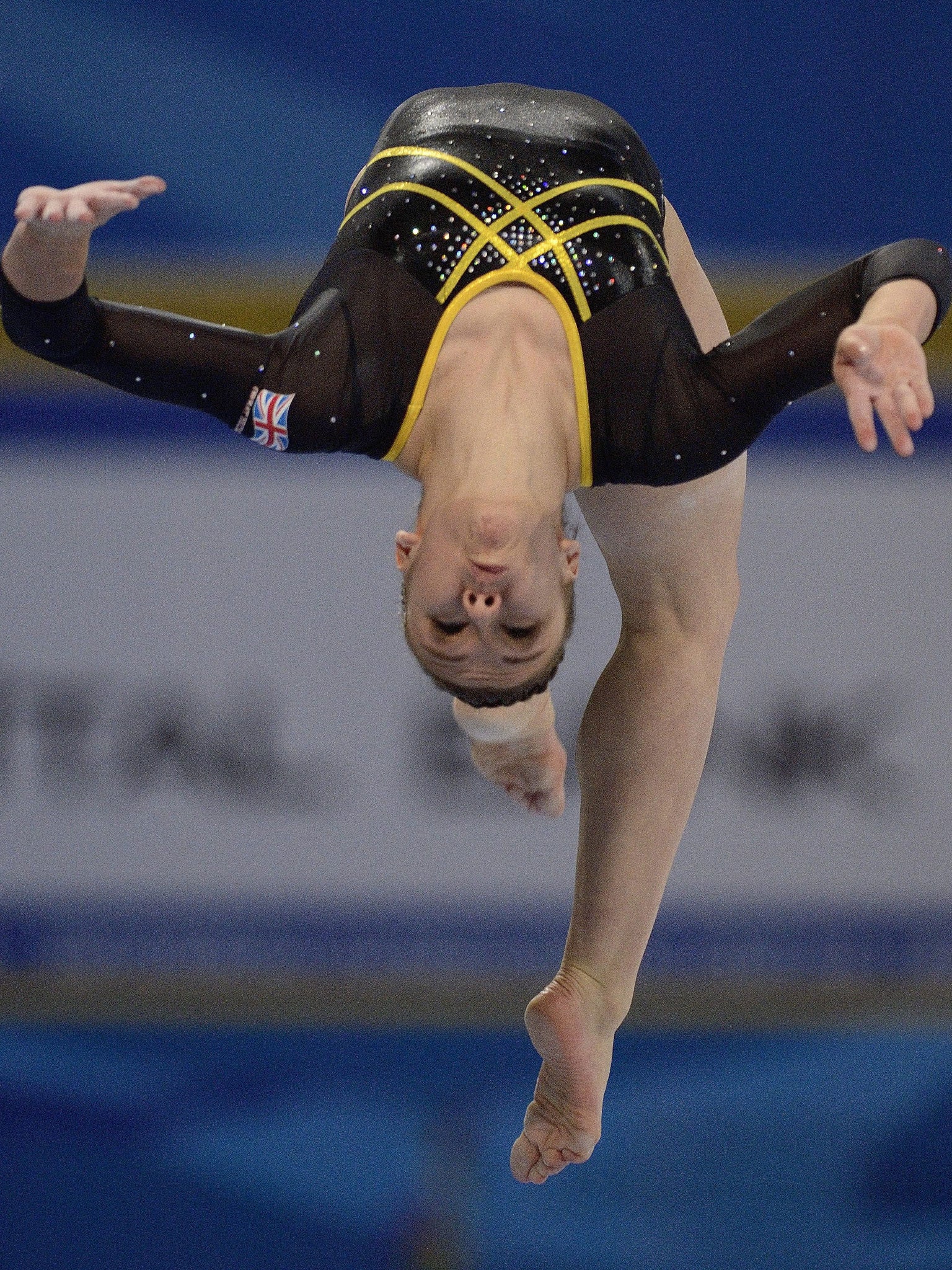 Head start: Hannah Whelan on the beam put GB in a early good position