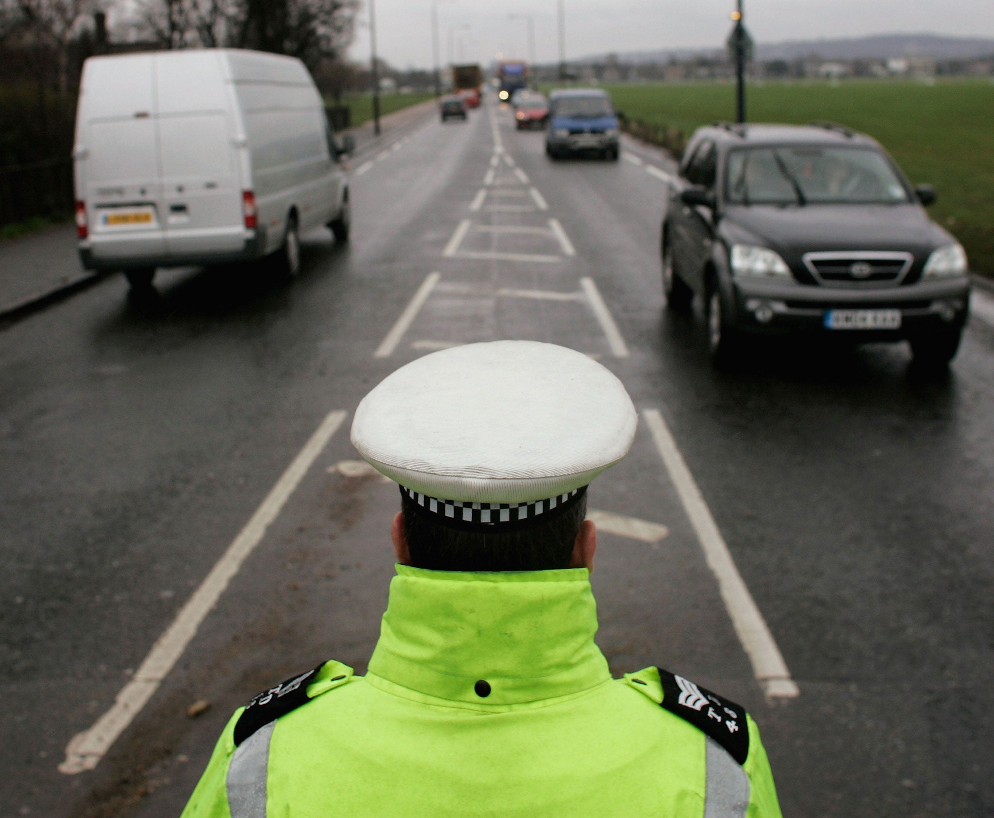 Police warned people about the dangers of using a mobile phone while driving