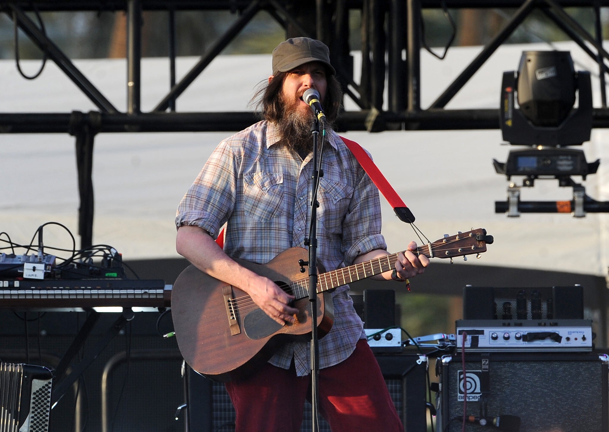 Jeff Mangum of Neutral Milk Hotel performs onstage during Coachella 2014