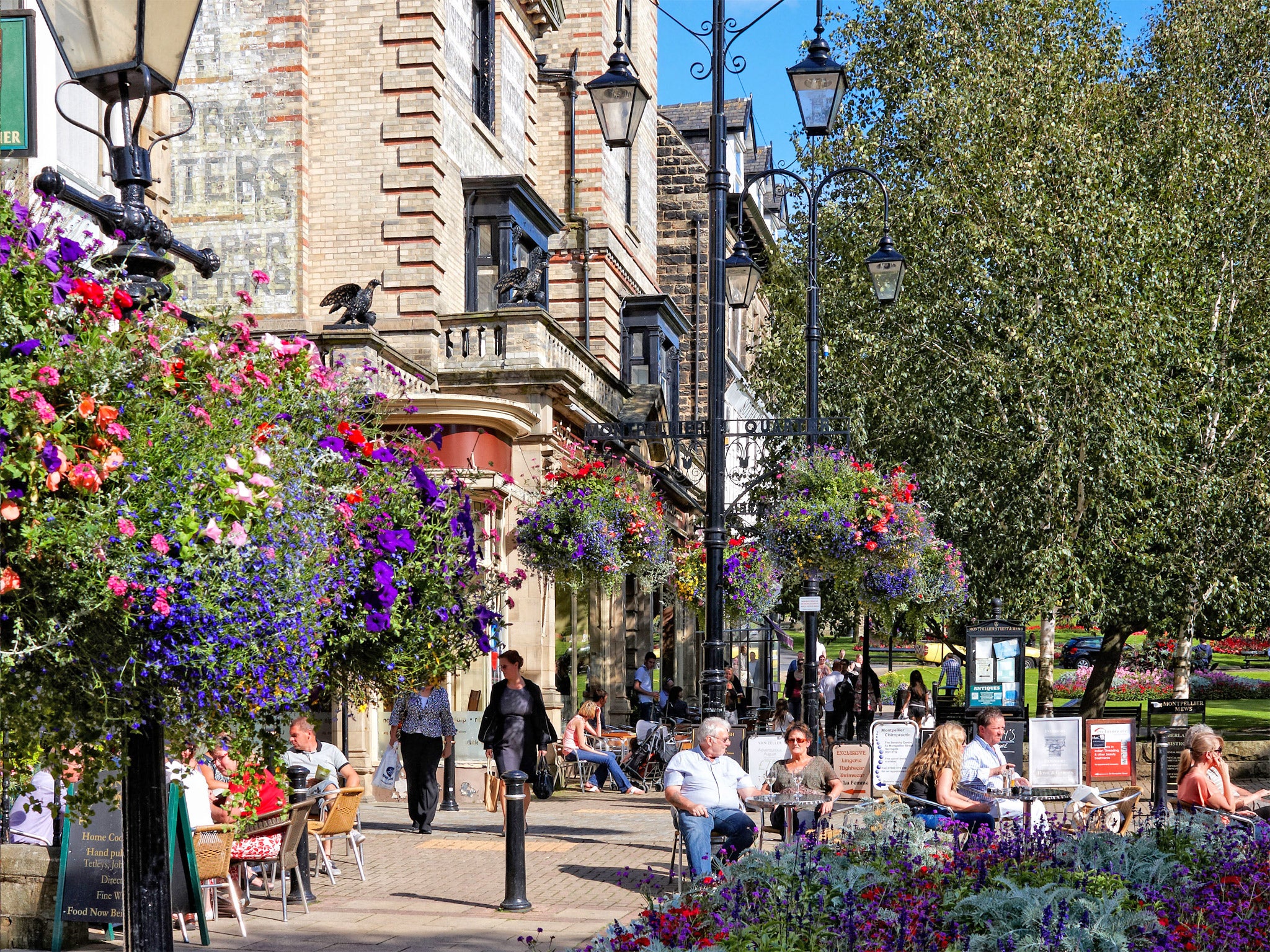 Happiness is... a pavement café in the Montpellier Quarter of Harrogate