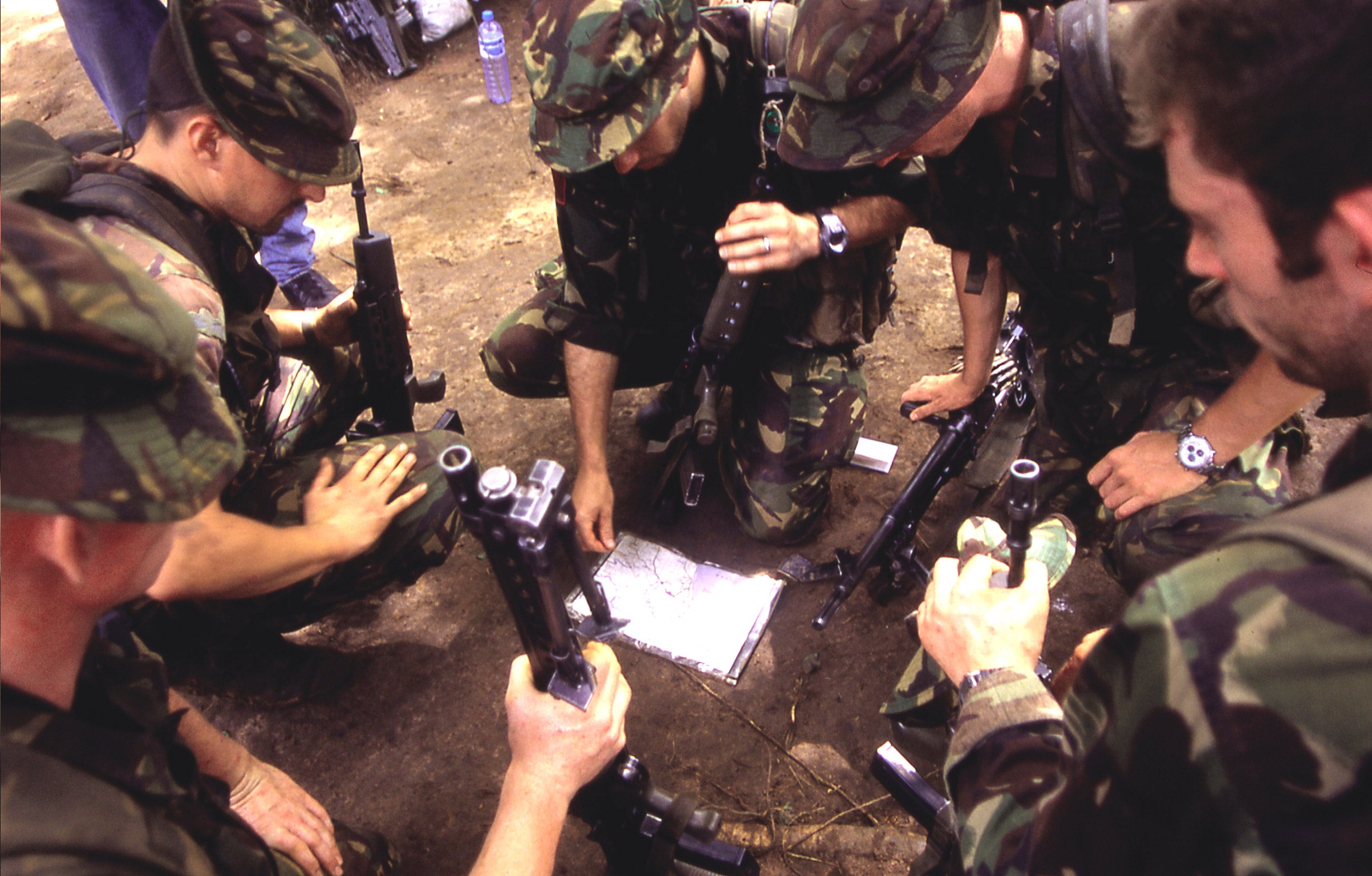 Jungle battle: the platoon faced rebels of the Revolutionary United Front, who were attacking anyone in their path