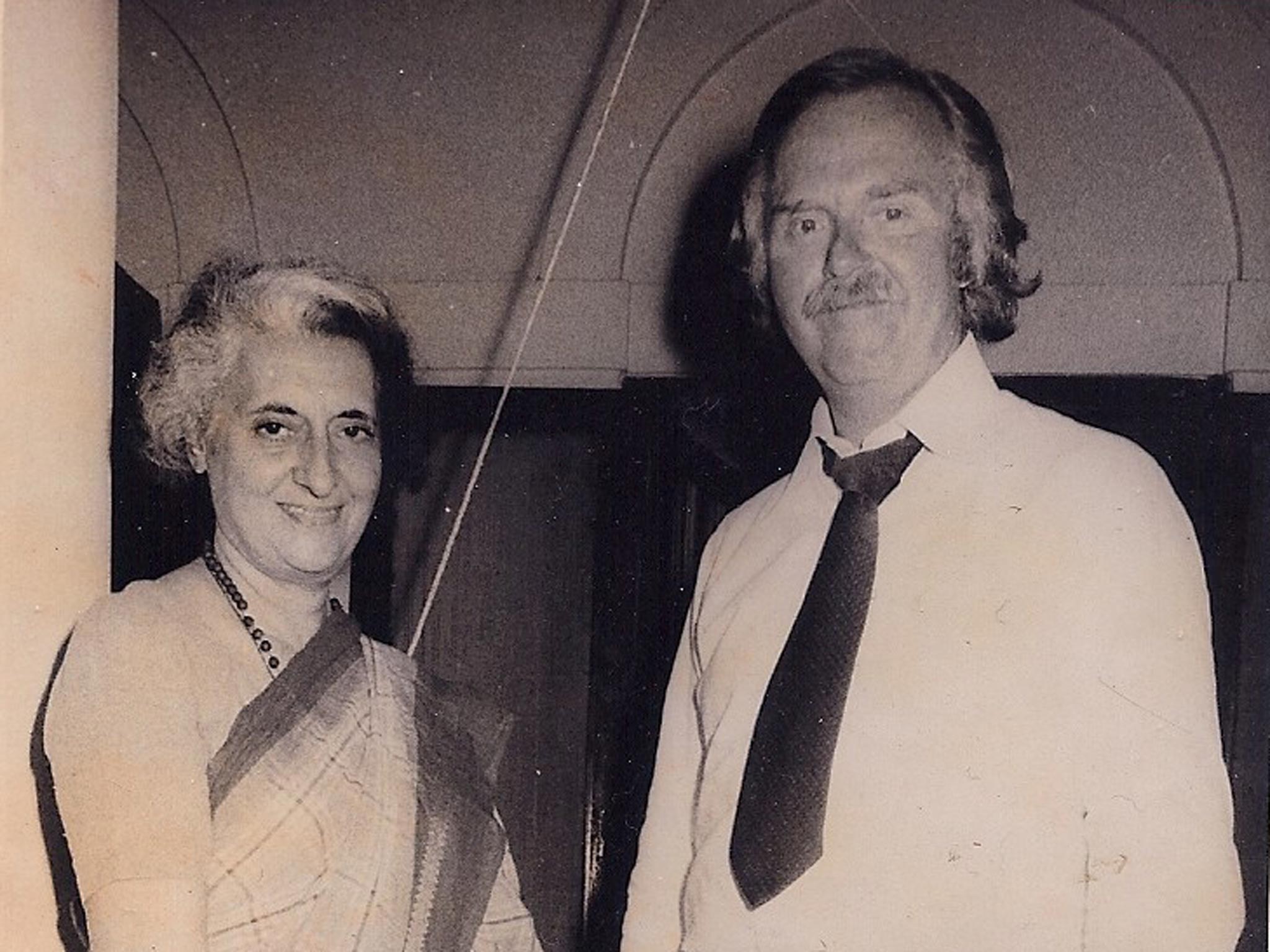 William Sheffield with former Indian Prime Minister Indira Gandhi, for whom he worked as an adviser