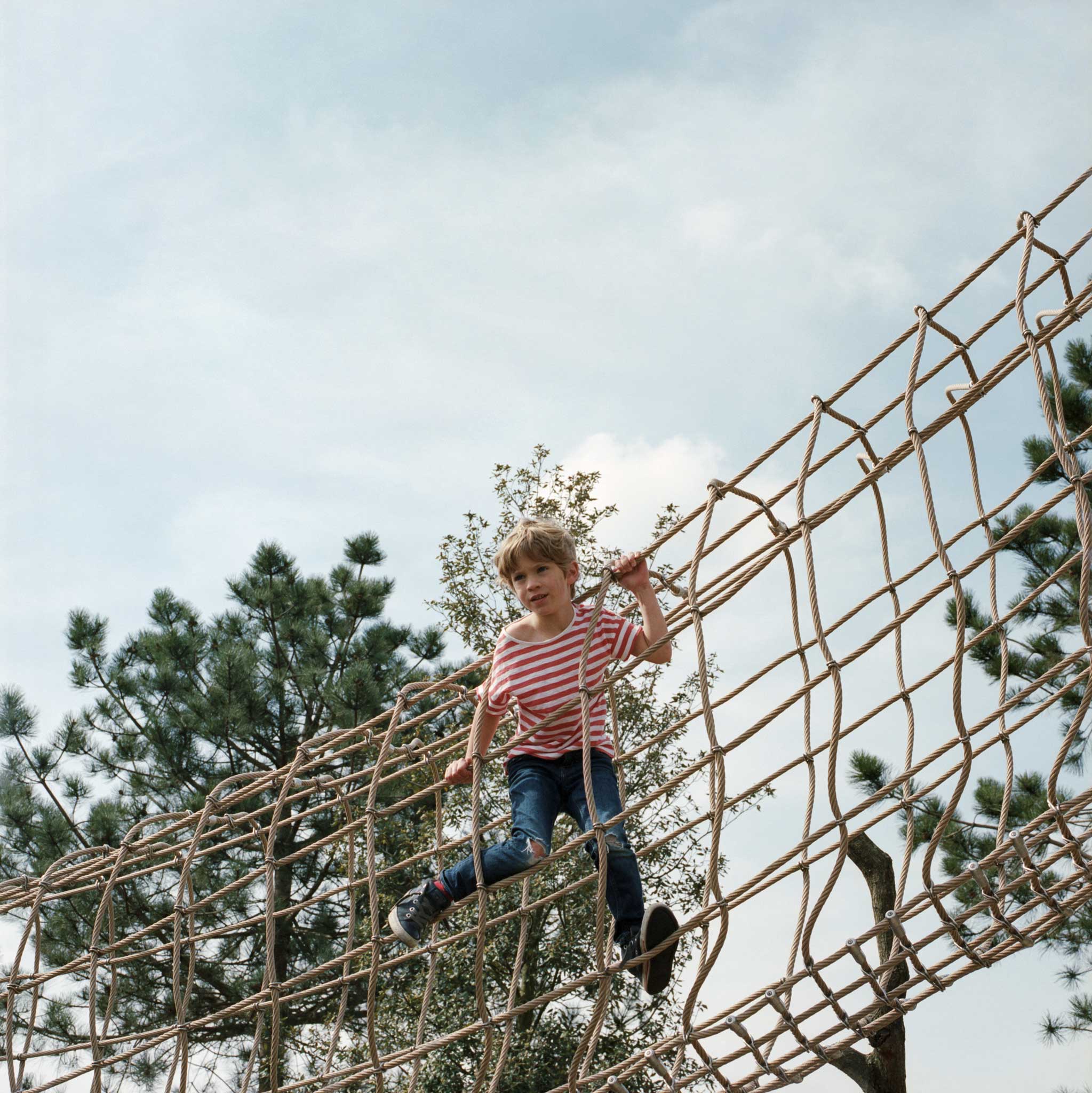 Susie Mesure's son Louis at the Tumbling Bay play area in the Queen Elizabeth Olympic Park