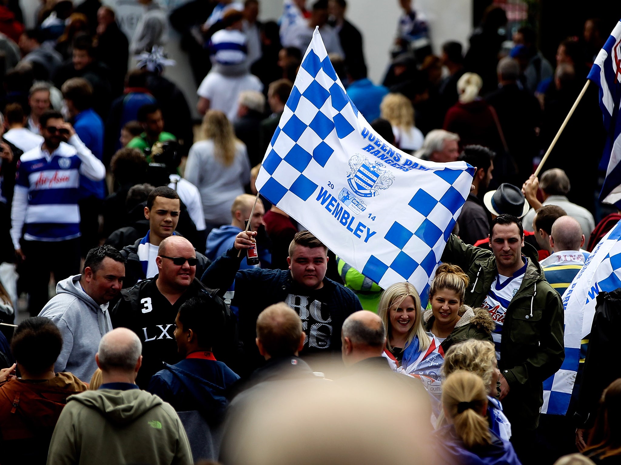 QPR fans at Wembley