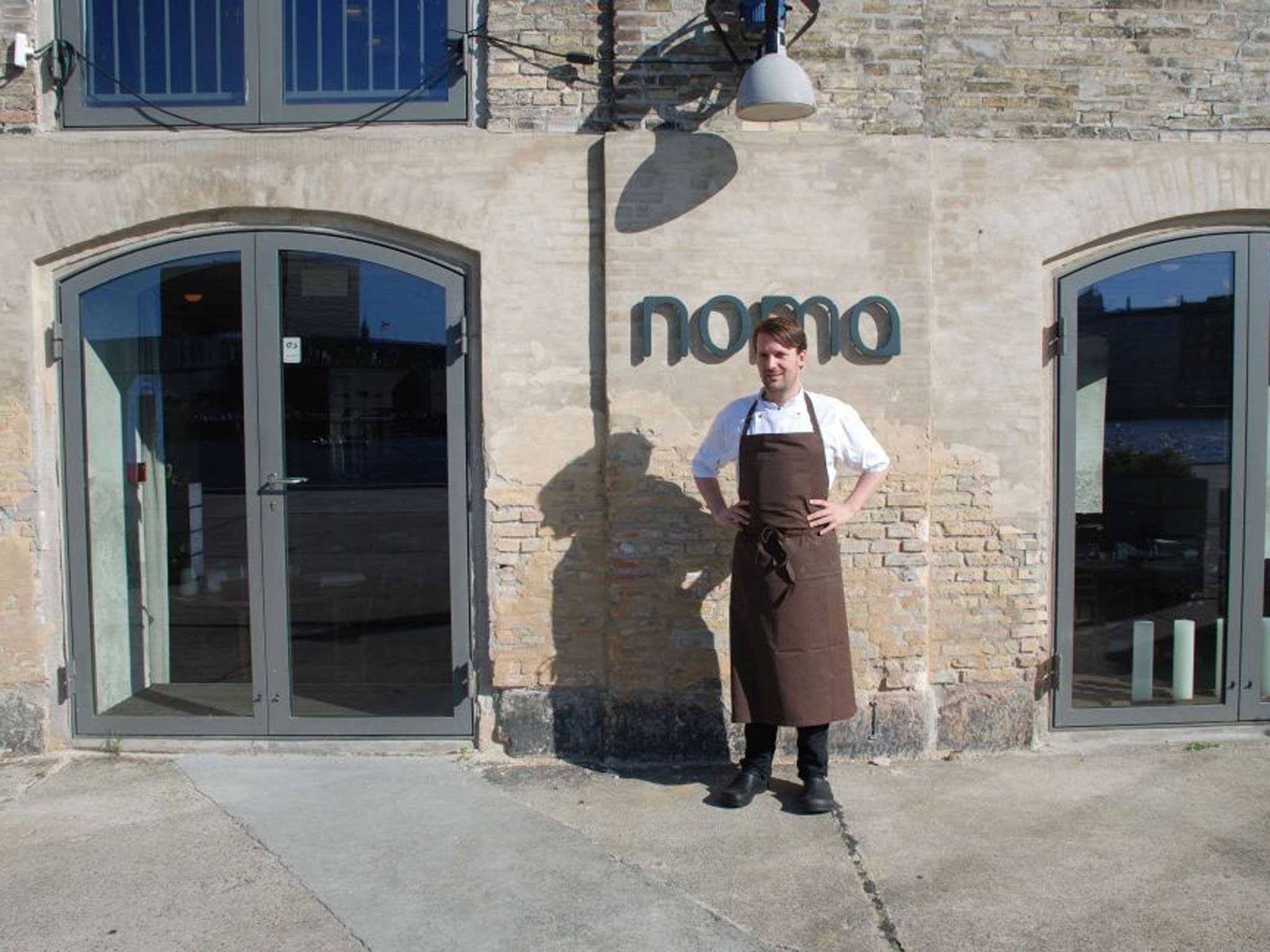 René Redzepi outside his Noma restaurant in Copenhagen, which was awarded two Michelin stars