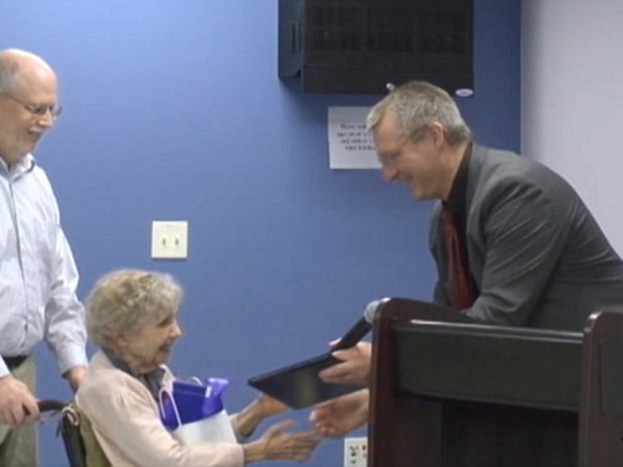 Jessie White received the degree in a specially-arranged ceremony. Source: CBS