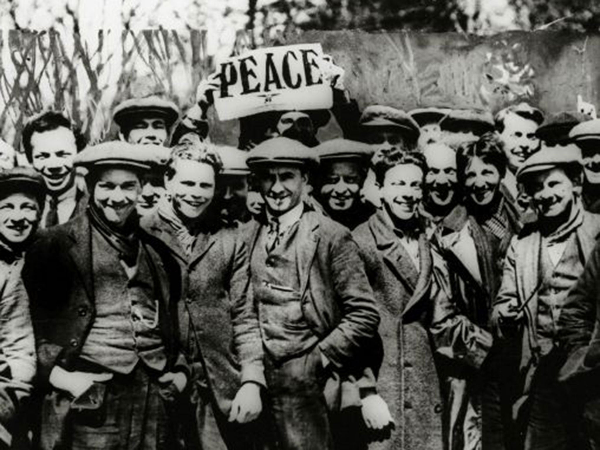 Conscientious objectors at a protest on Dartmoor in 1917