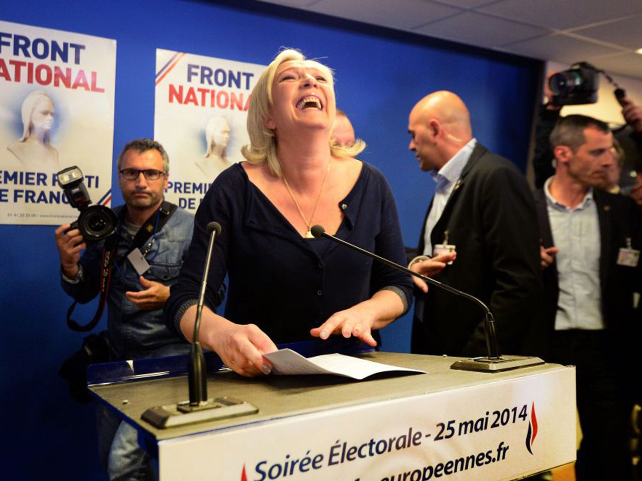 Marine Le Pen, 45, took over the Front National (FN), the party that her father founded, in 2011. He himself described her as “a big, healthy, blonde girl, an ideal physical specimen."
She claims to have cleaned up the FN and succeeded in pushing her anti