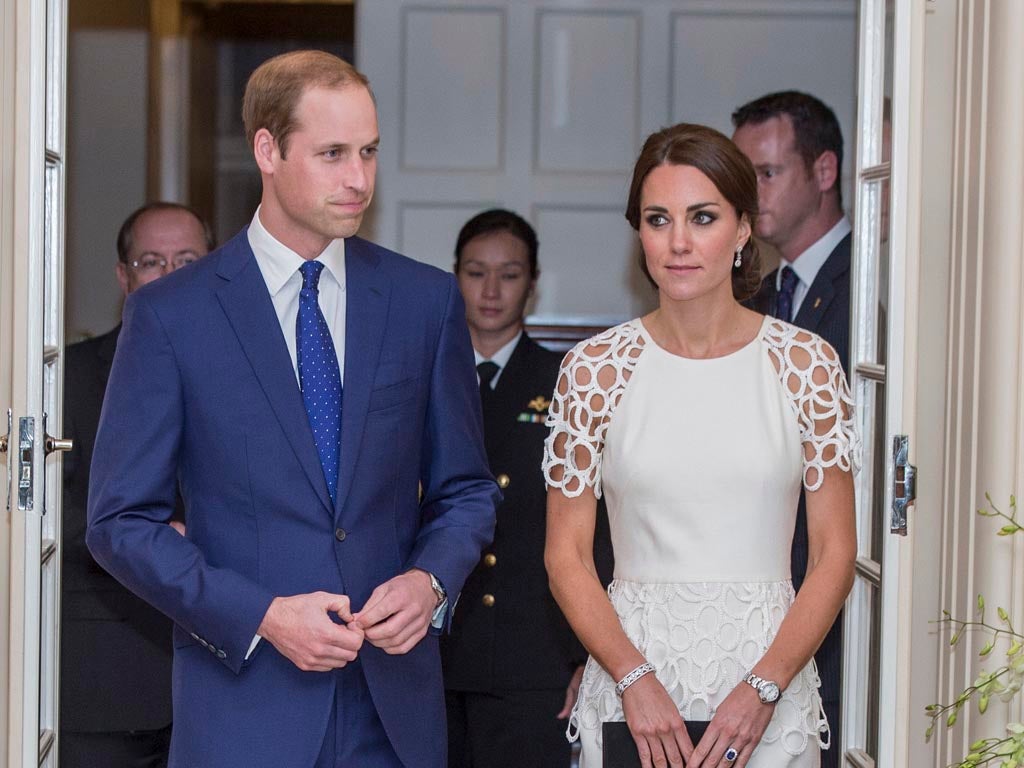 Prince William, Duke of Cambridge and Catherine, Duchess of Cambridge attend a reception hosted by the Governor General Peter Cosgrove and Her excellency Lady Cosgrove at Government House on April 24, 2014 in Canberra, Australia.