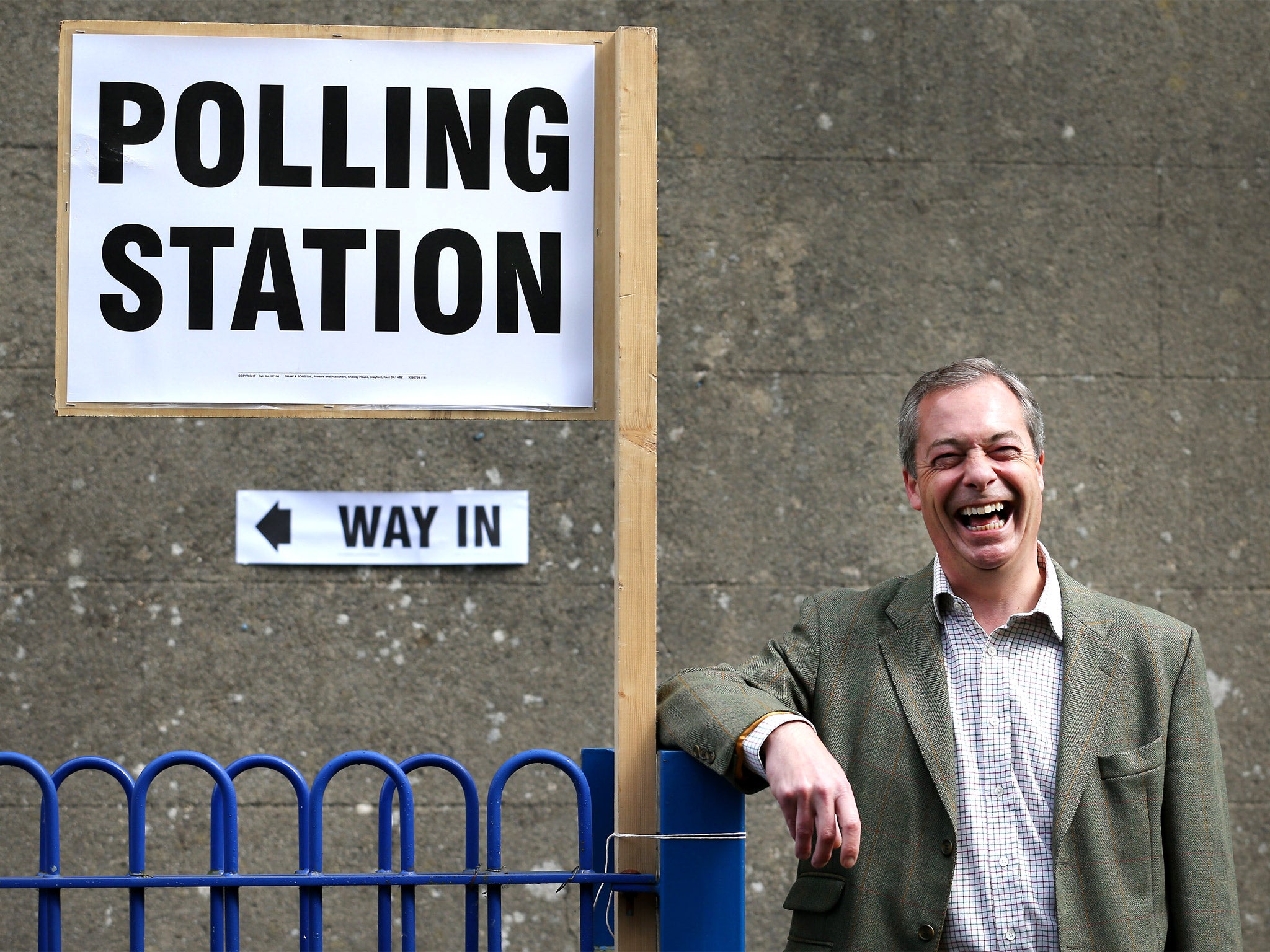 Winning smile: Nigel Farage toasts the power of the people