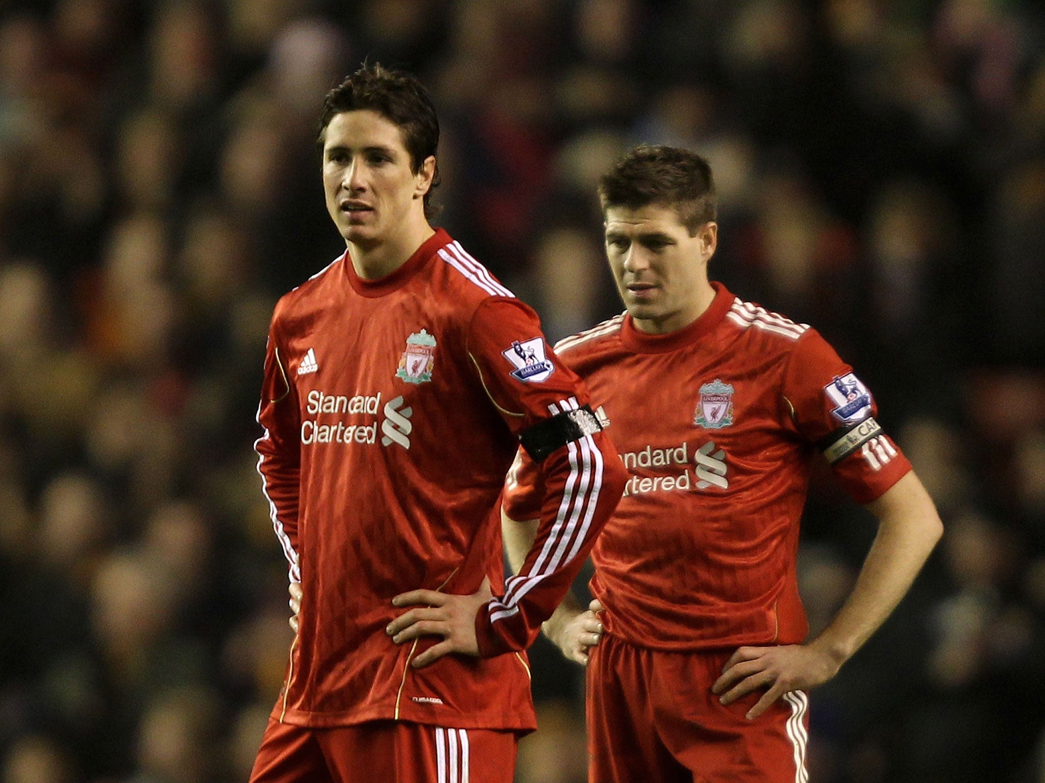 Torres and Gerrard in action for Liverpool back in 2010