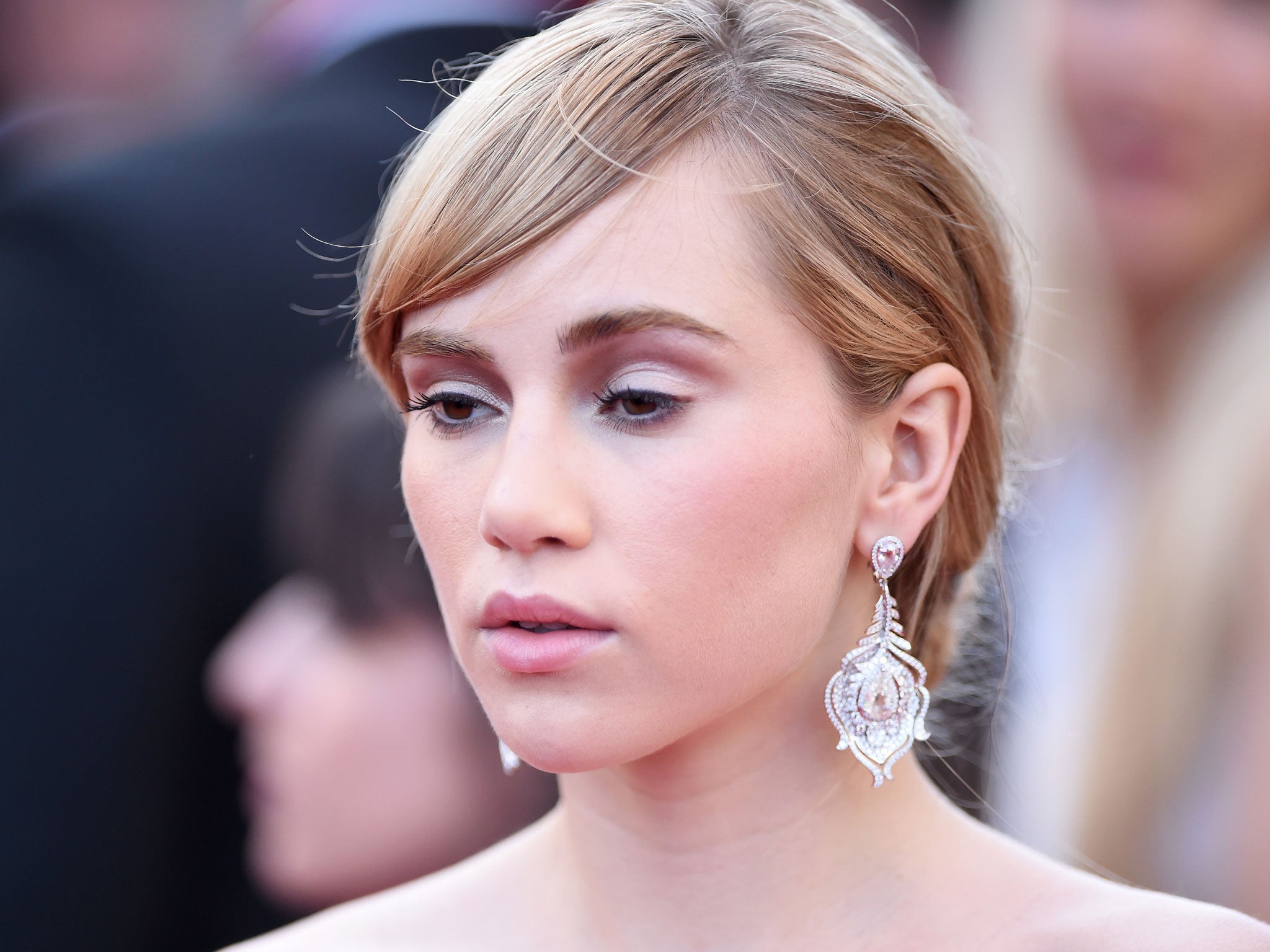 Suki Waterhouse attends The Homesman premiere during the 67th Annual Cannes Film Festival on 18 May, 2014