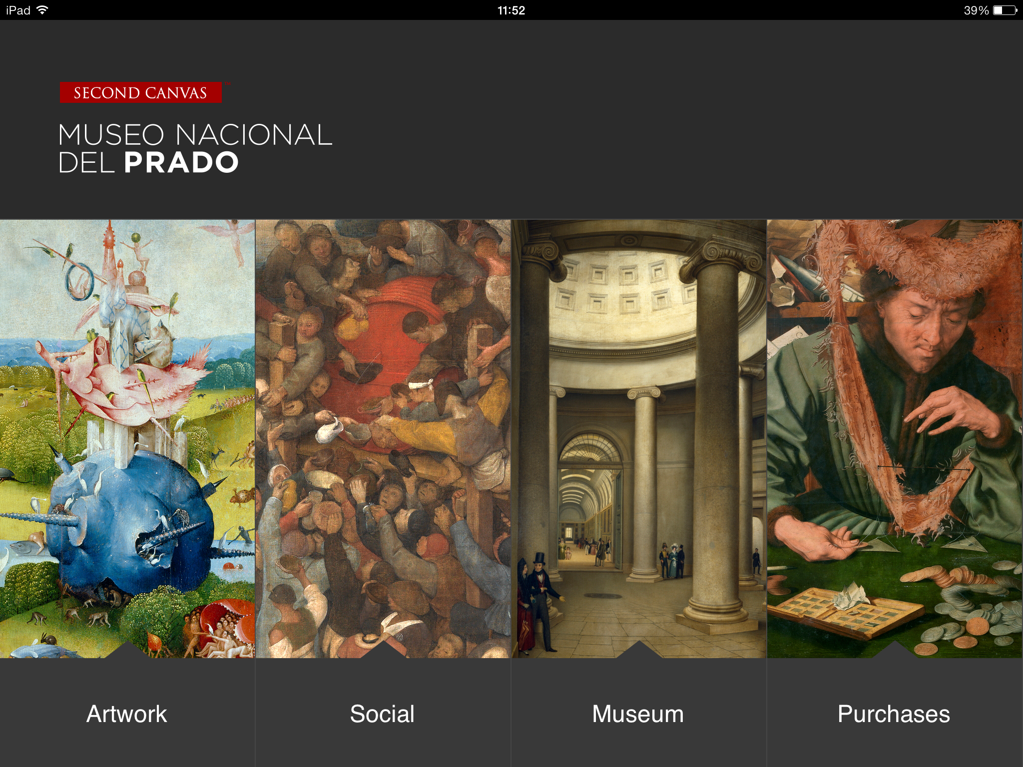 A screenshot of the Museo del Prado iPad app.