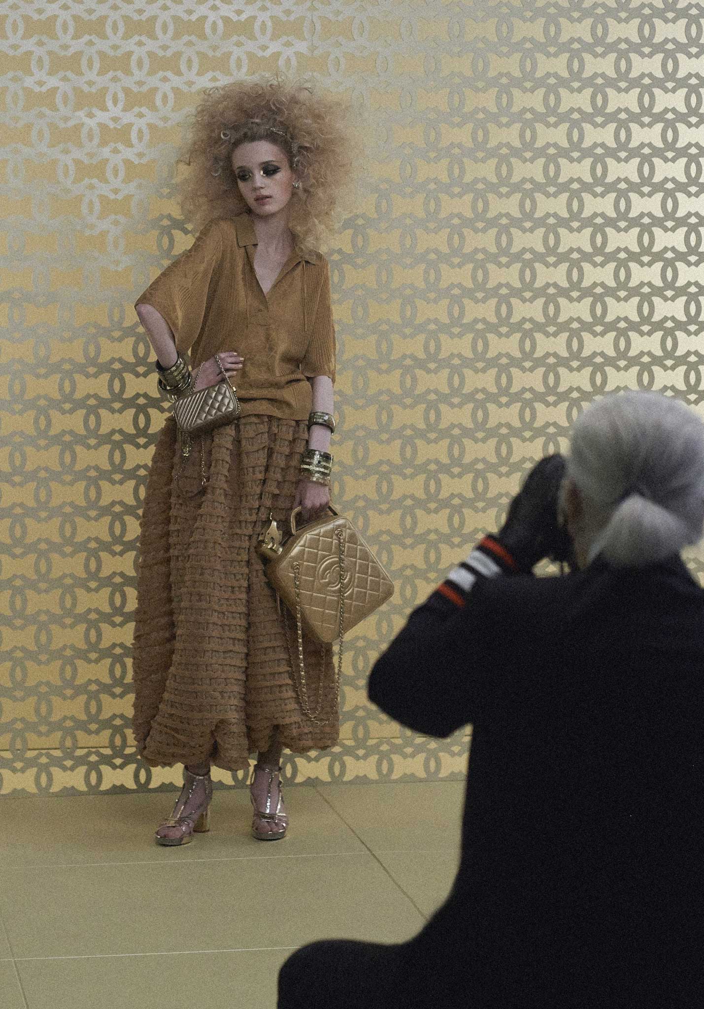 Karl Lagerfeld photographing 'Cruise 2015' in Dubai