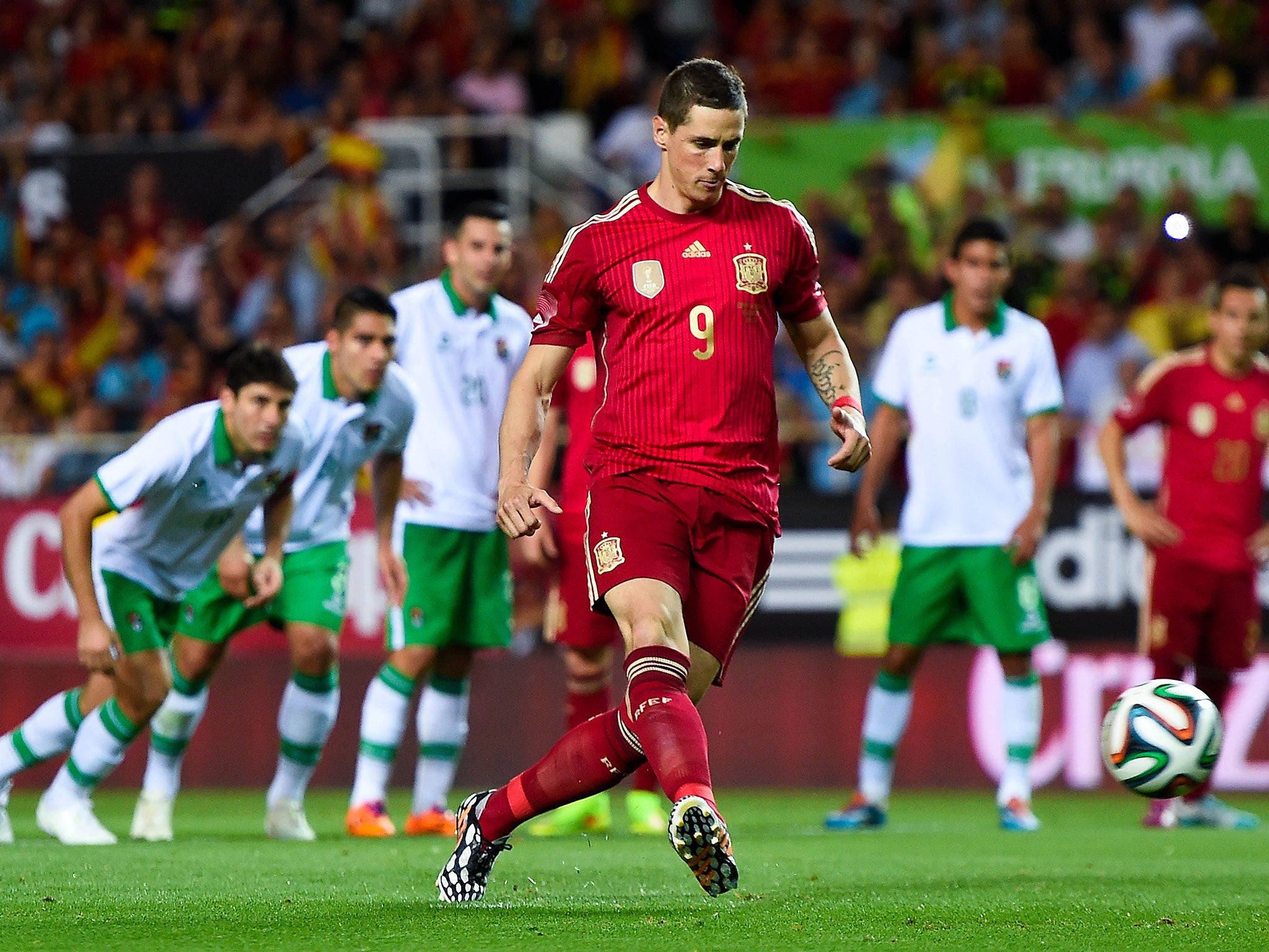 Fernando Torres pictured in action for Spain