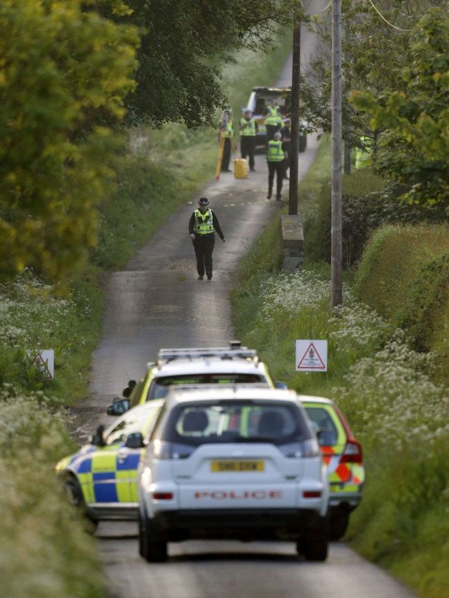 The scene of the crash at the Jim Clark Rally.