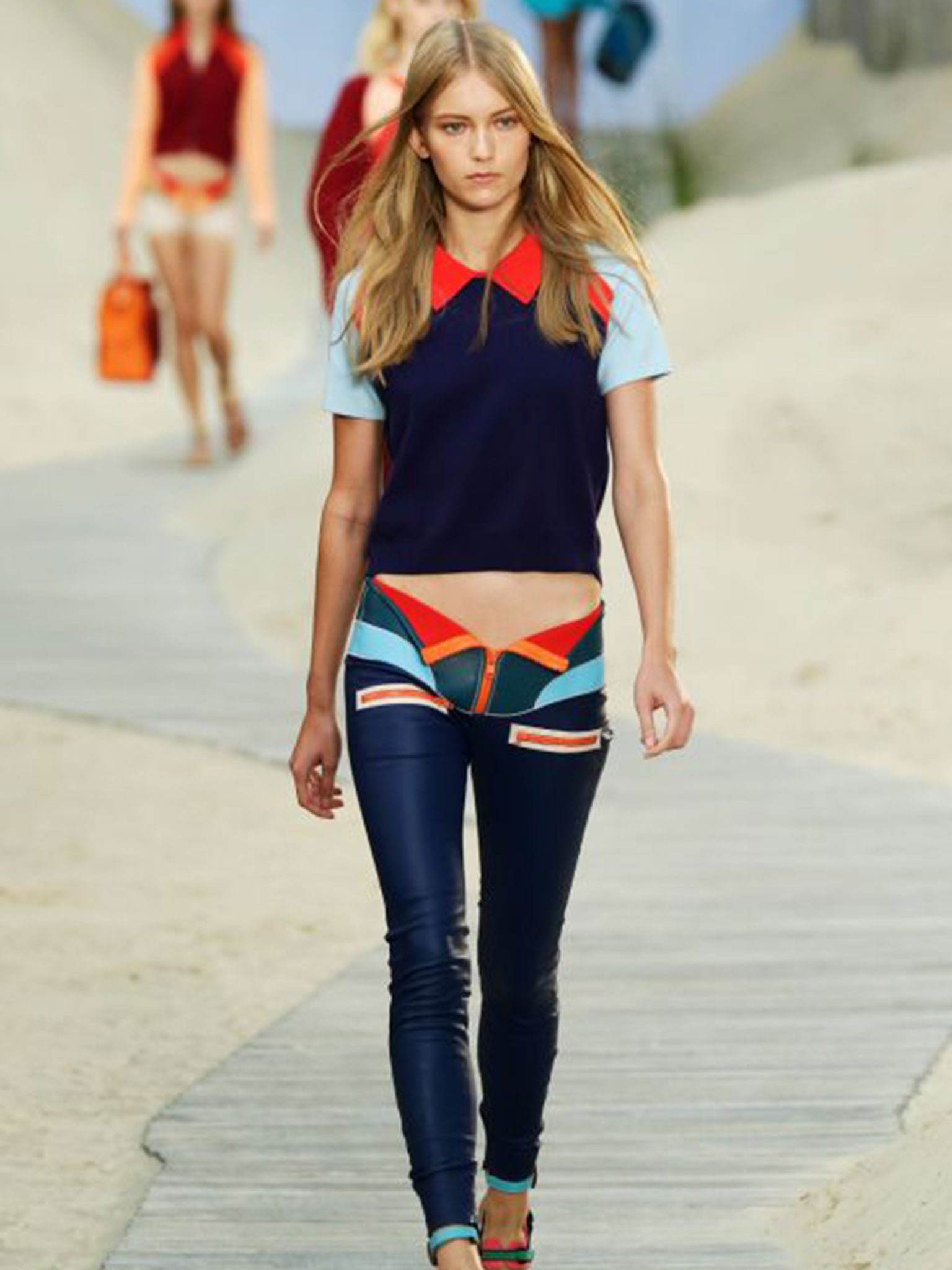 Slick look: model wears Tommy Hilfiger spring/summer14