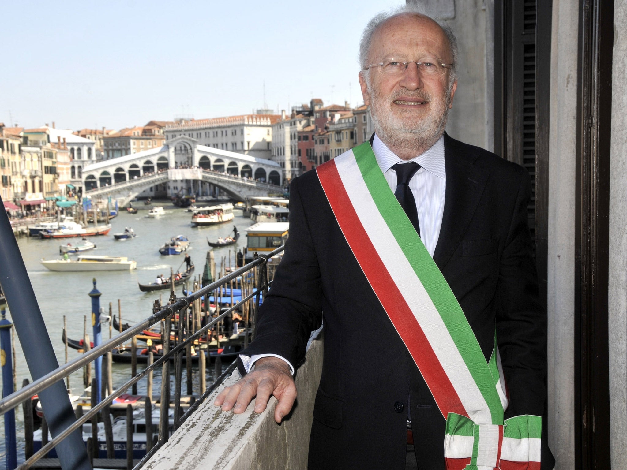 Venice's Mayor Giorgio Orsoni at Ca Farsetti palace