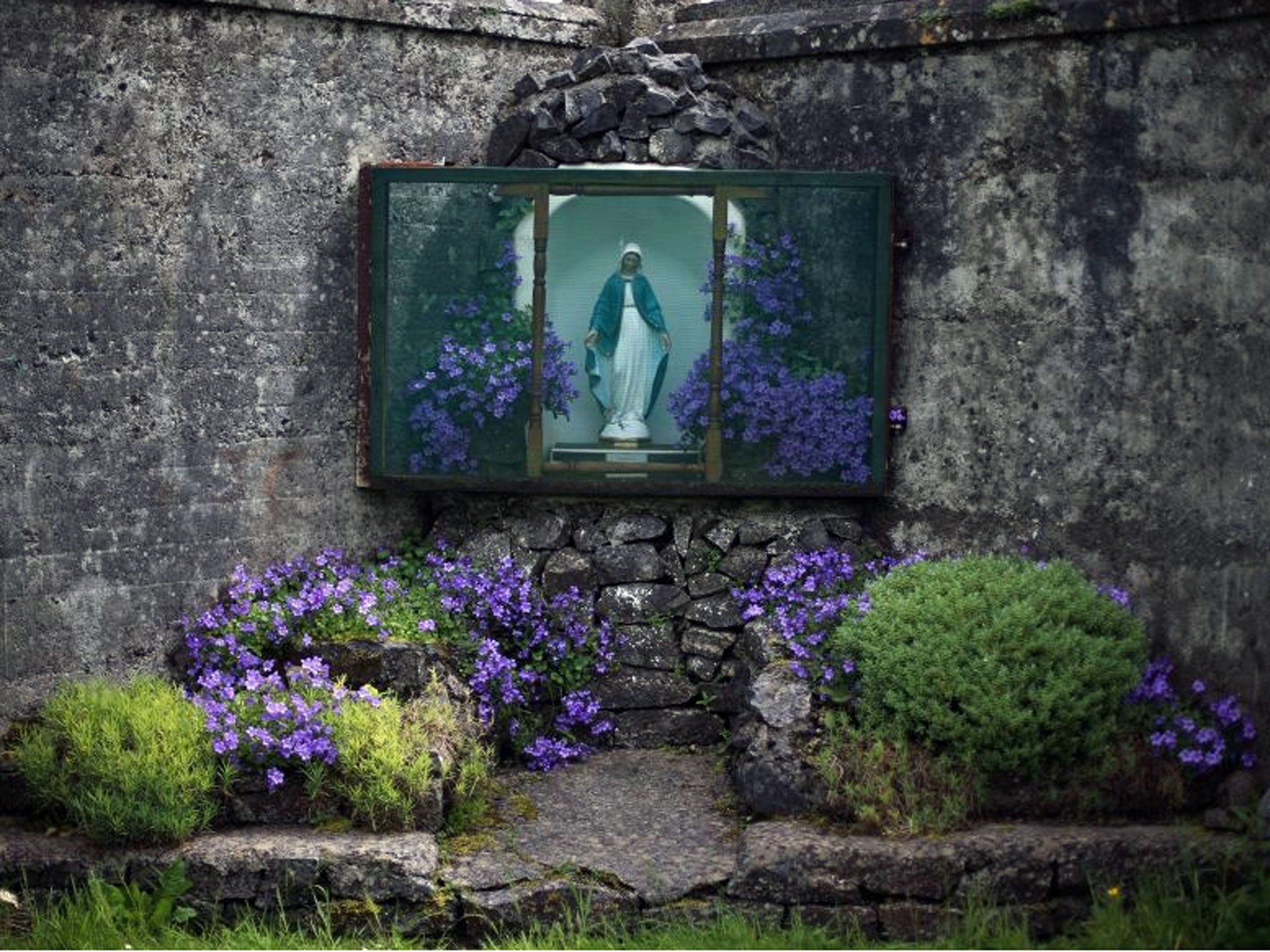 The site of a mass grave for children who died in the Tuam mother and baby home, Galway, as the Irish Government has bowed to national and international pressure over the scandal of the death of 4,000 babies who were buried in unmarked, unconsecrated and