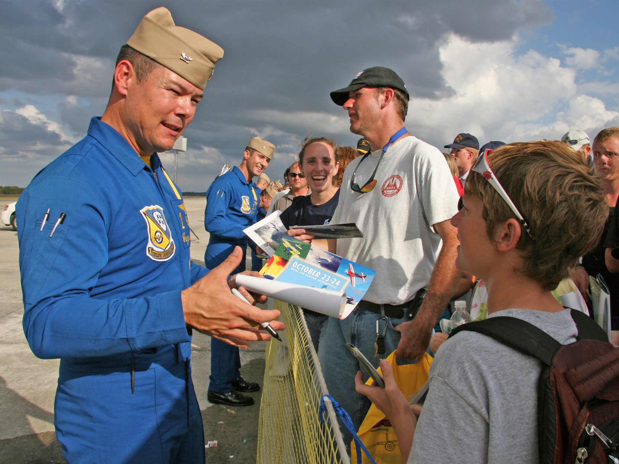 Captain McWherter, pictured, attended the famous ‘Top Gun’ school