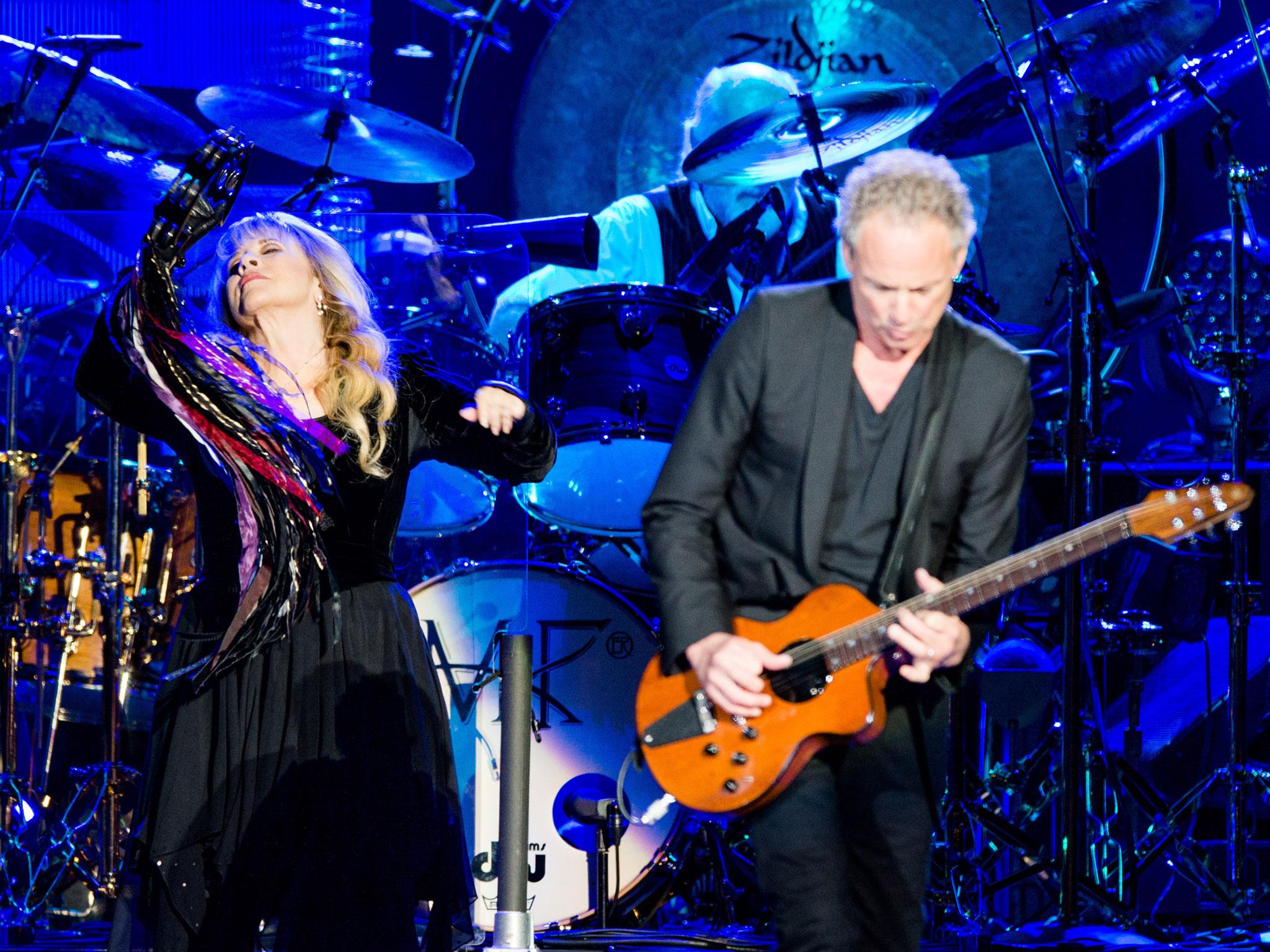 Harmony, hairspray: Stevie Nicks, Mick Fleetwood, and Lindsey Buckingham of Fleetwood Mac