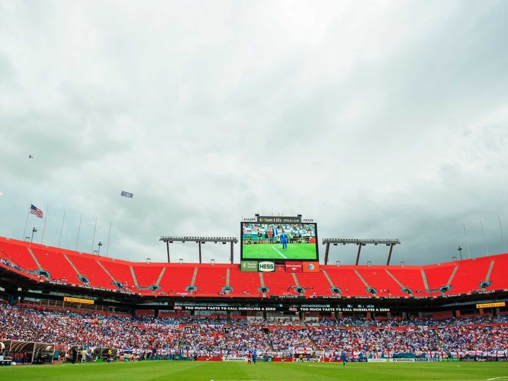 Clouds gather over the stadium