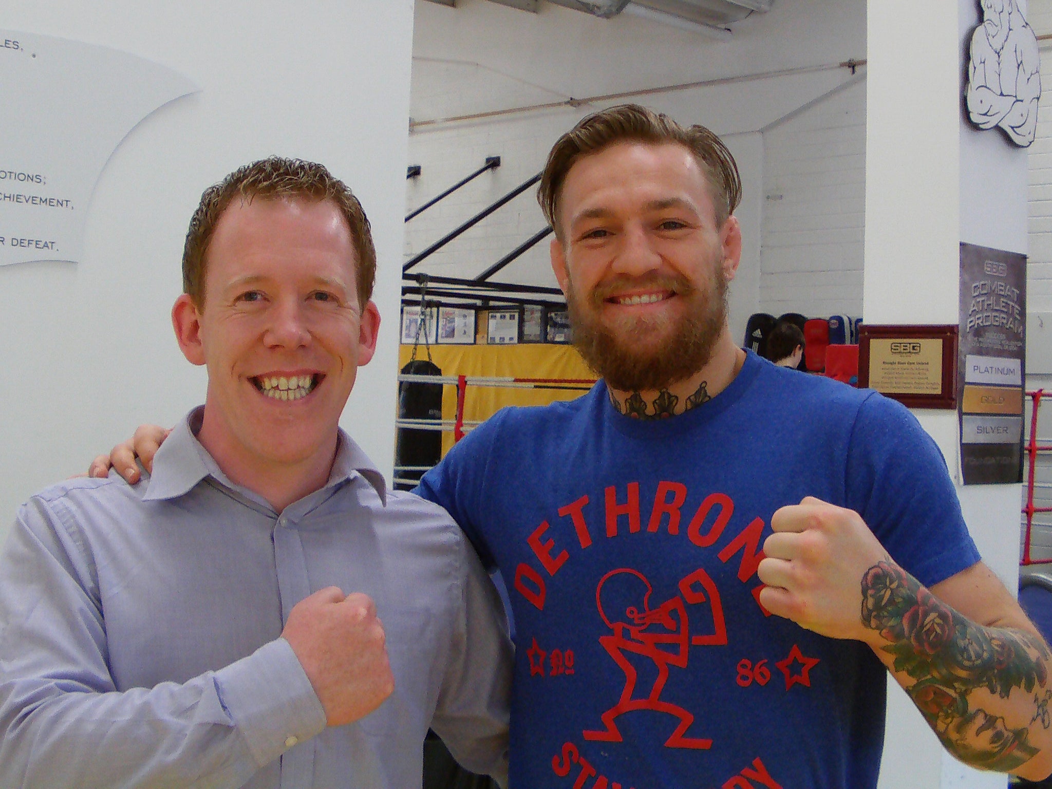 Conor McGregor with reported Brian Mallon