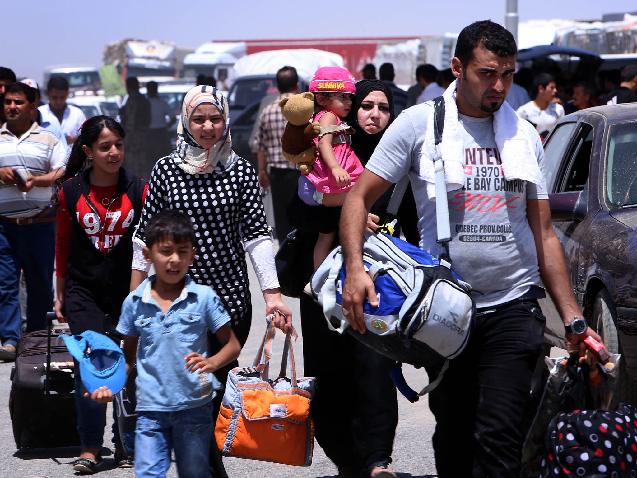 Isis' advance caused thousands of civilians to flee from Nineveh last year