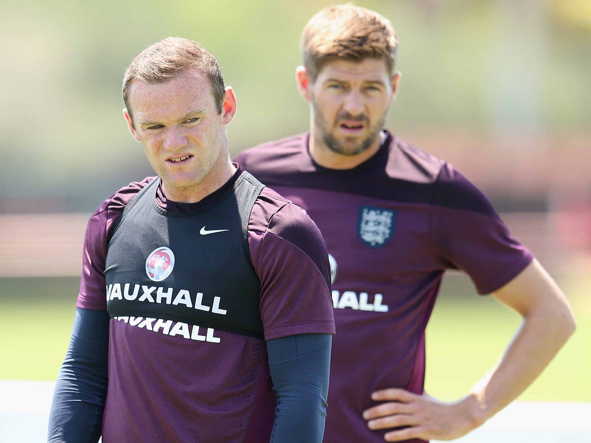 Steven Gerrard and Wayne Rooney