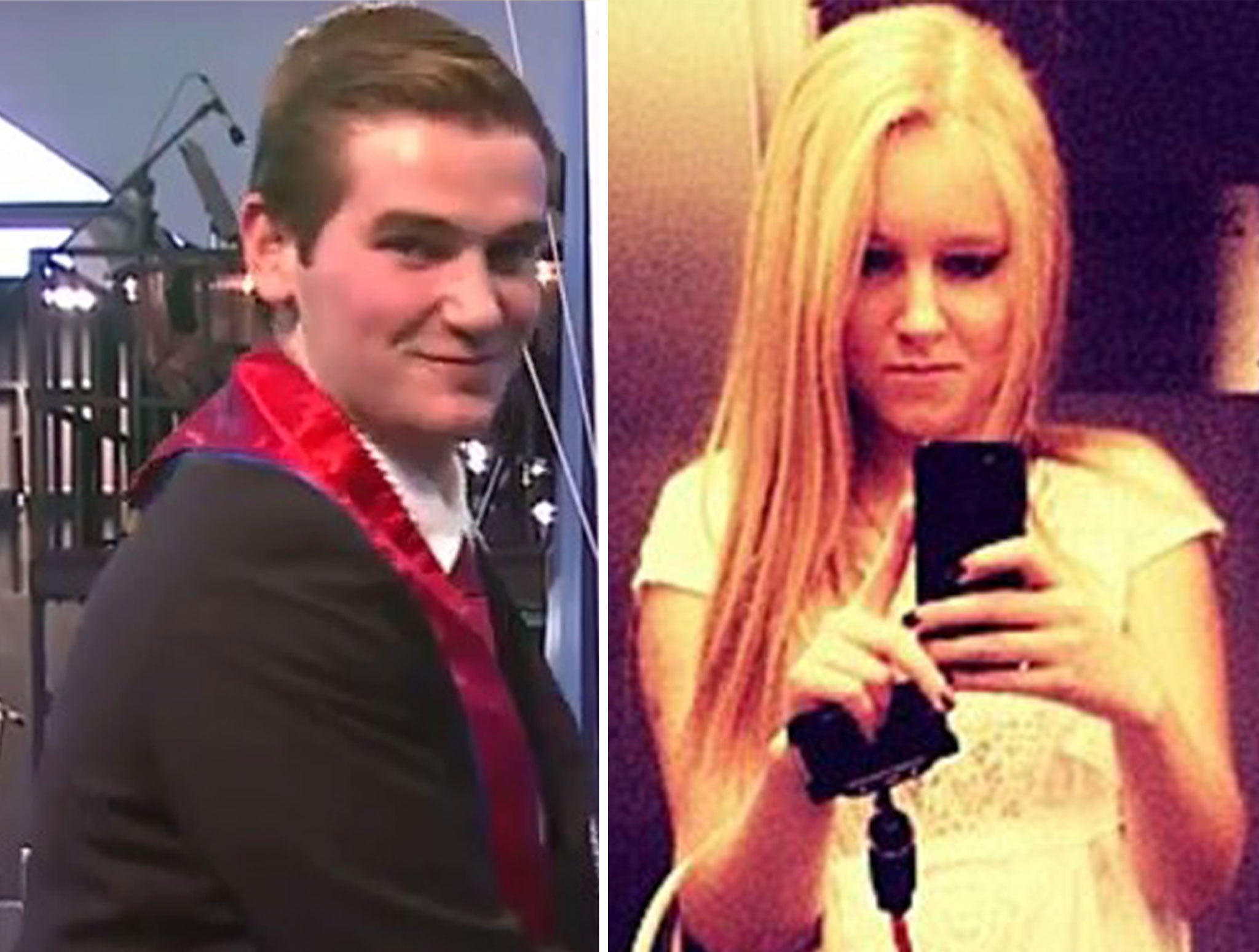 Miguel Ramos (left) and Russian student Anastasia Tutik (right)