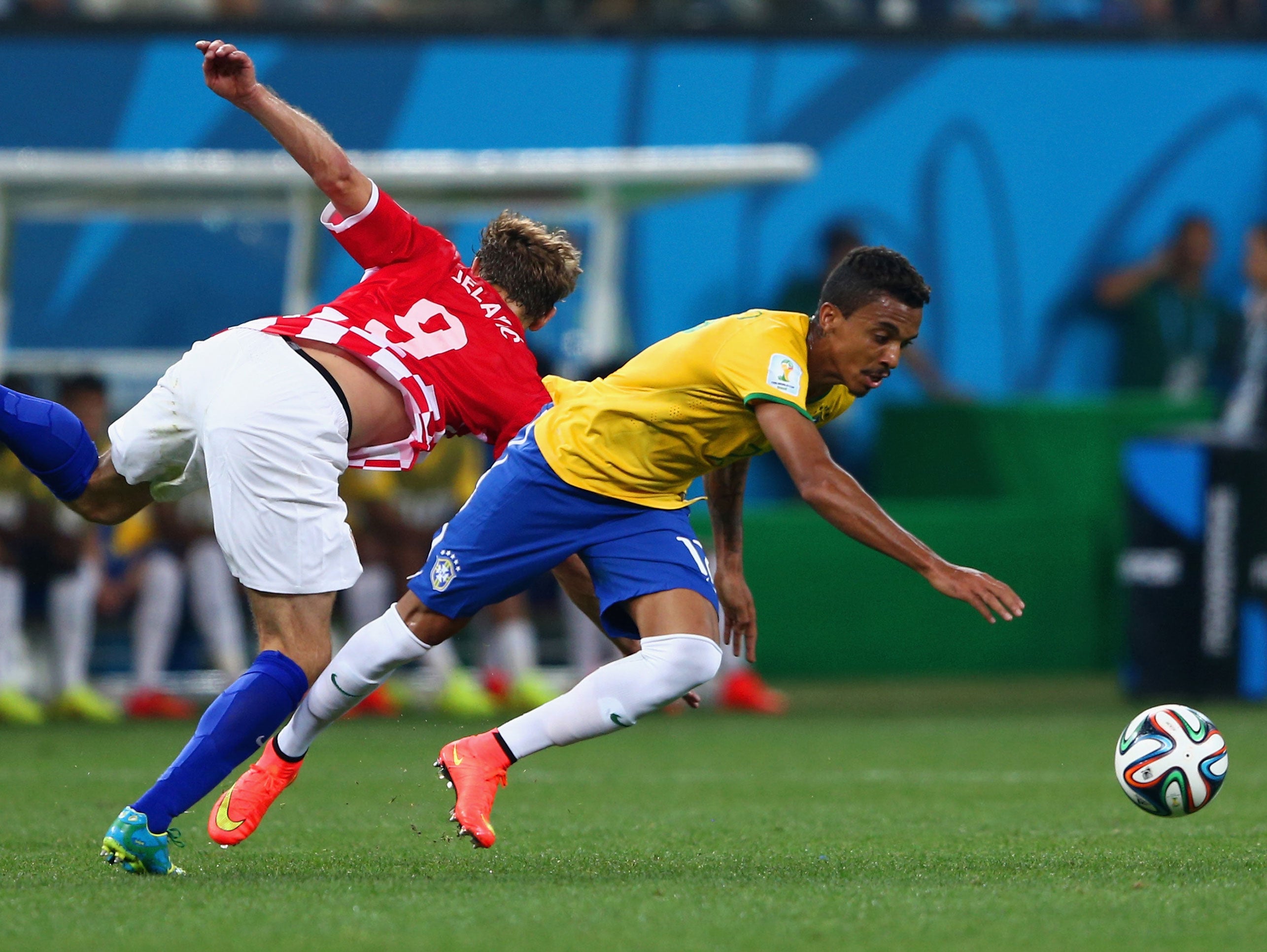 Gustavo in action against Croatia