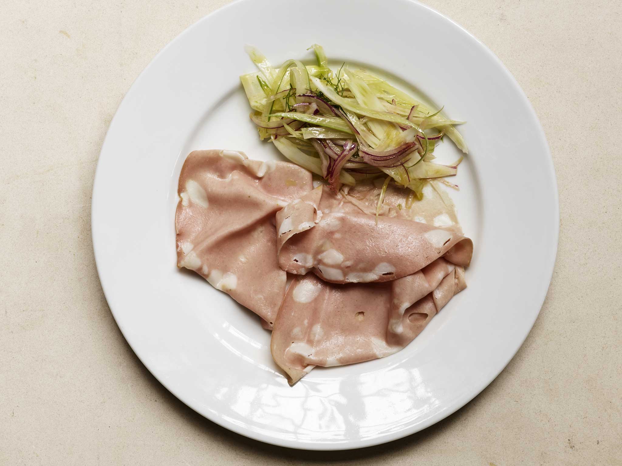 Mortadella and fennel salad