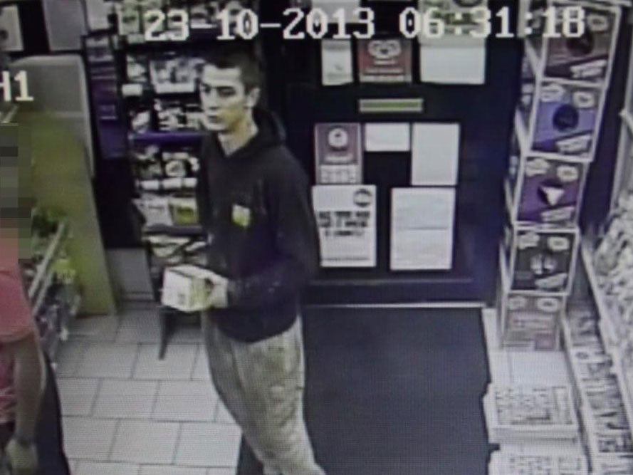 Richards tried to use CCTV of him buying tea bags as an alibi