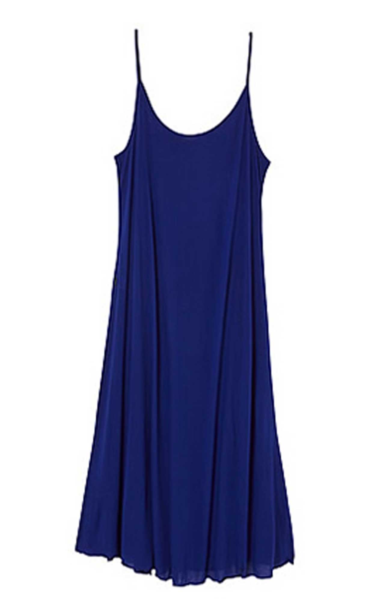 Plumo's simple Aradia dress in dark purple, £65, plumo.com